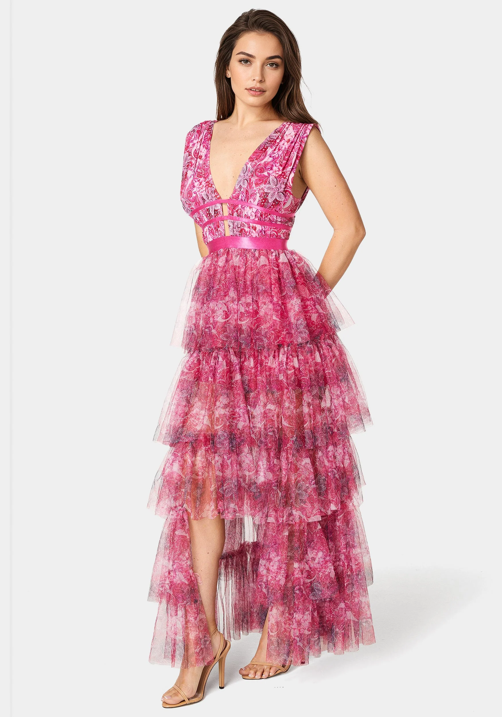 10054-tiered-high-low-mesh-dress-2.webp Tiered High Low Mesh Dress