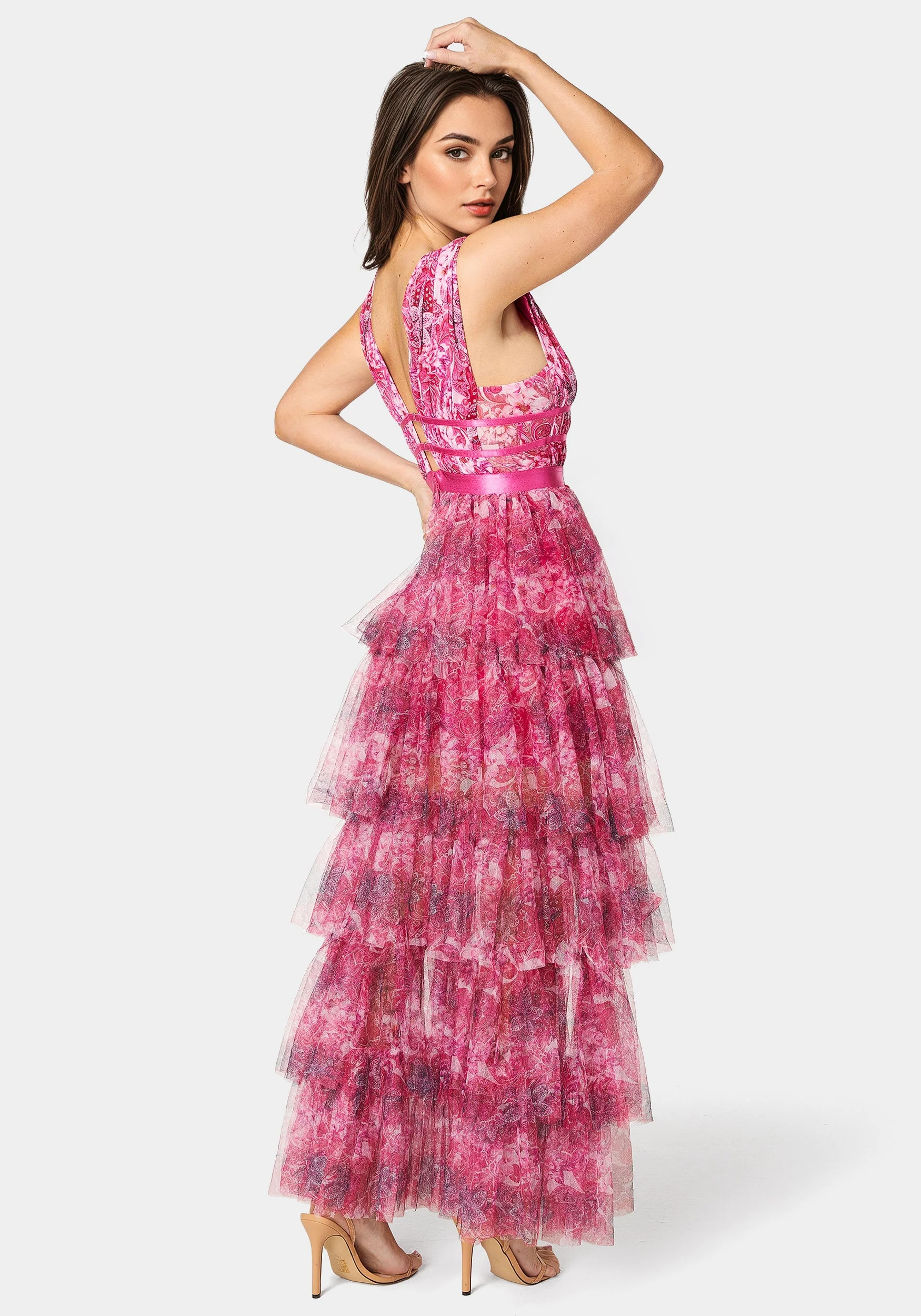 10054-tiered-high-low-mesh-dress-4.webp Tiered High Low Mesh Dress