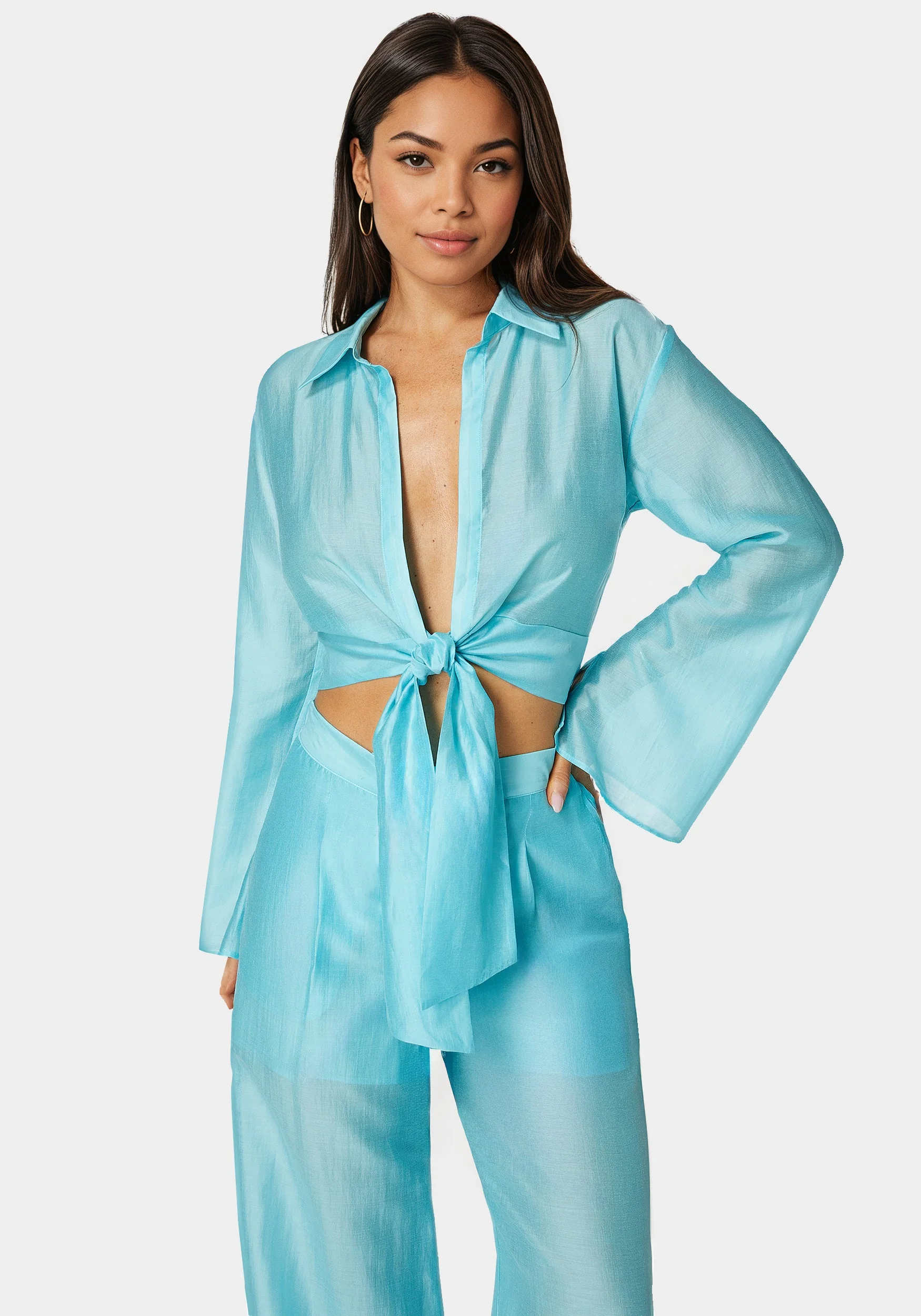10221-front-tie-flowy-blouse-1.webp Front Tie Flowy Blouse