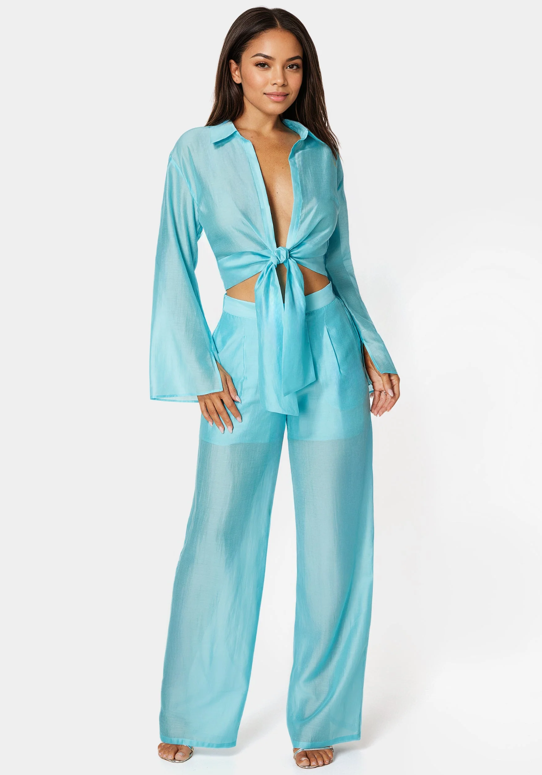 10221-front-tie-flowy-blouse-2.webp Front Tie Flowy Blouse