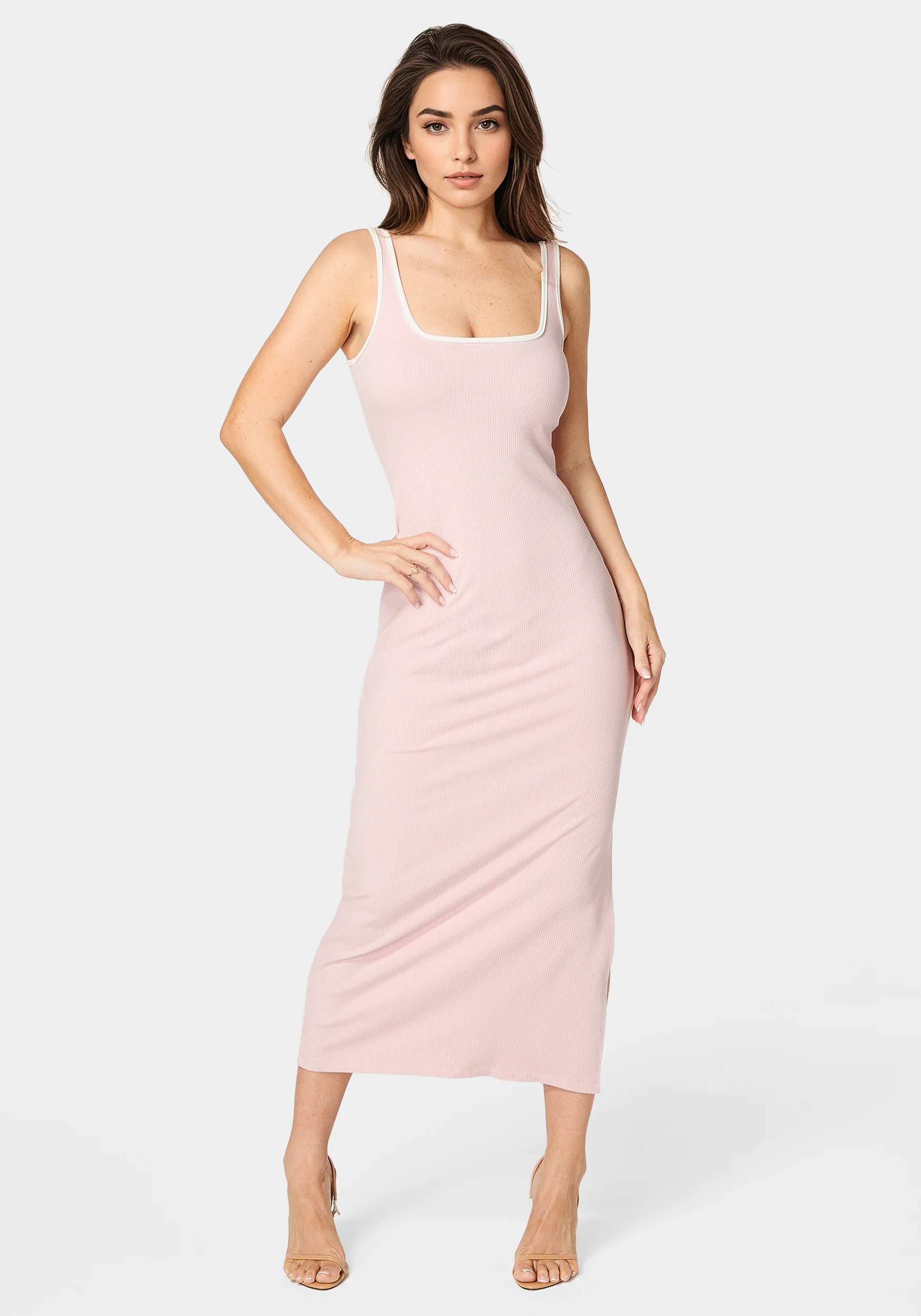 10357-rib-contrast-square-neck-maxi-dress-1.webp Rib Contrast Square Neck Maxi Dress