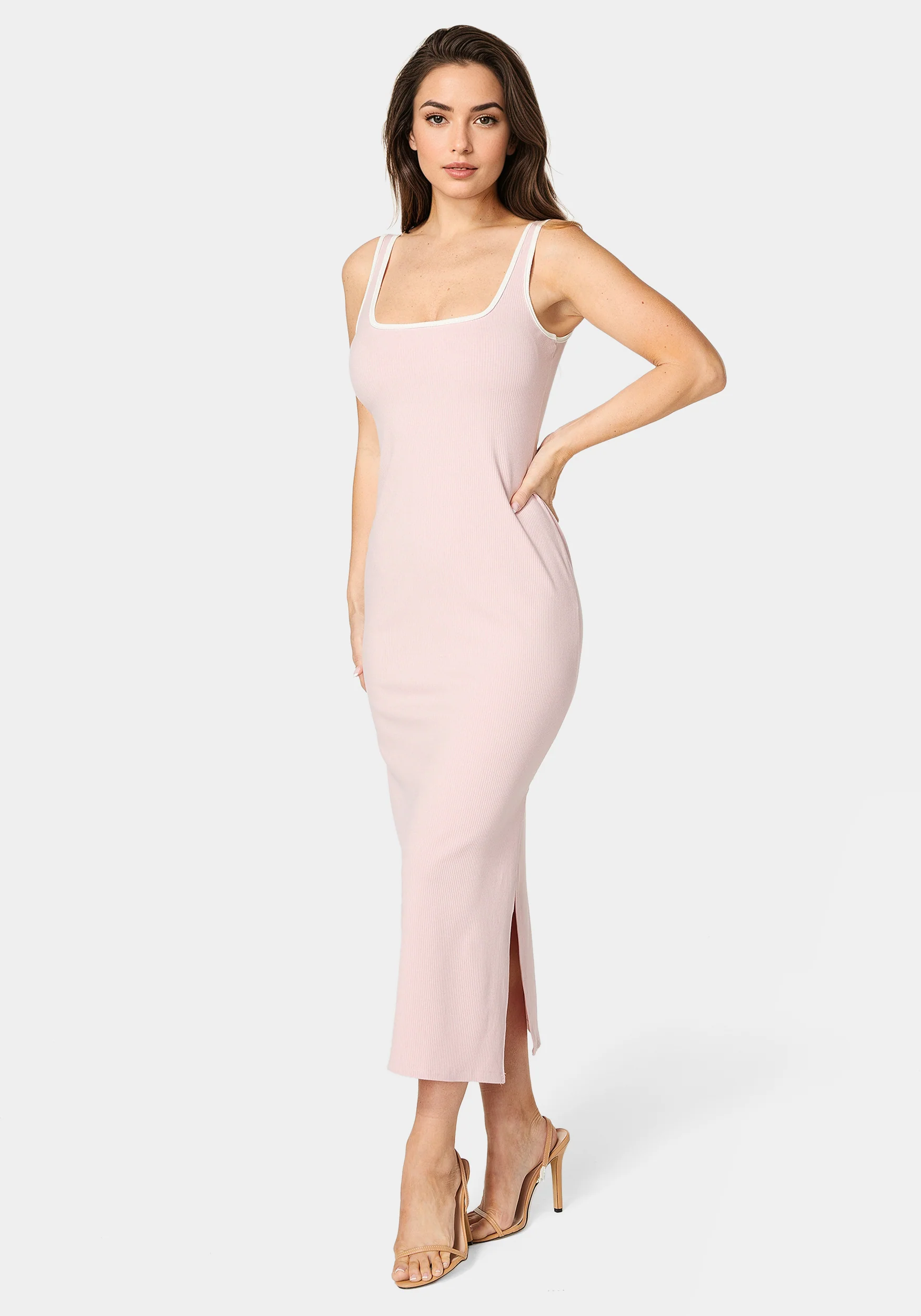 10357-rib-contrast-square-neck-maxi-dress-2.webp Rib Contrast Square Neck Maxi Dress