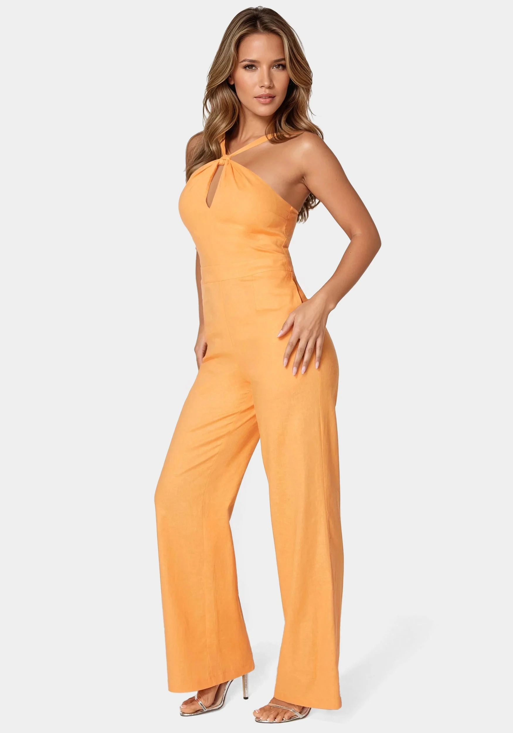 10641-linen-front-knot-palazzo-leg-jumpsuit-2.webp Linen Front Knot Palazzo Leg Jumpsuit
