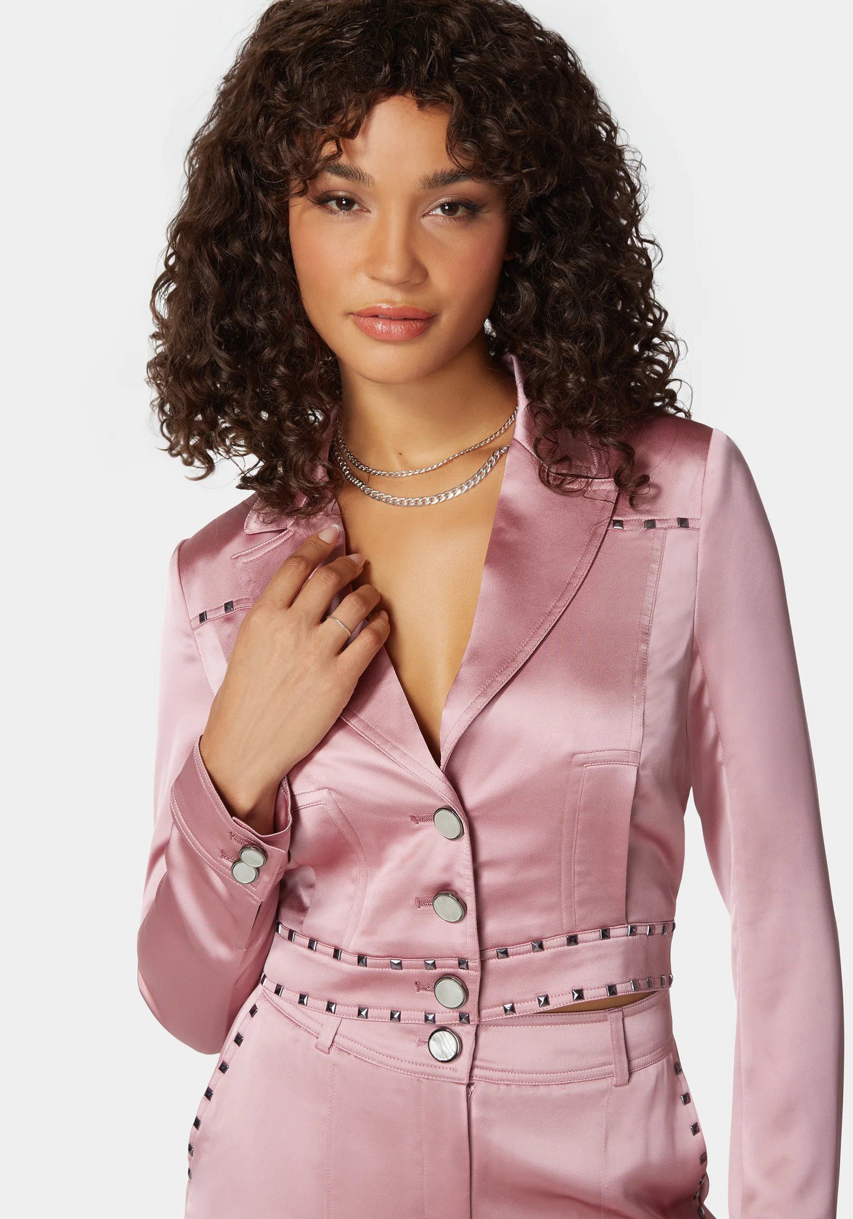 11429-stud-detail-tailored-satin-blazer-4.webp Stud Detail Tailored Satin Blazer