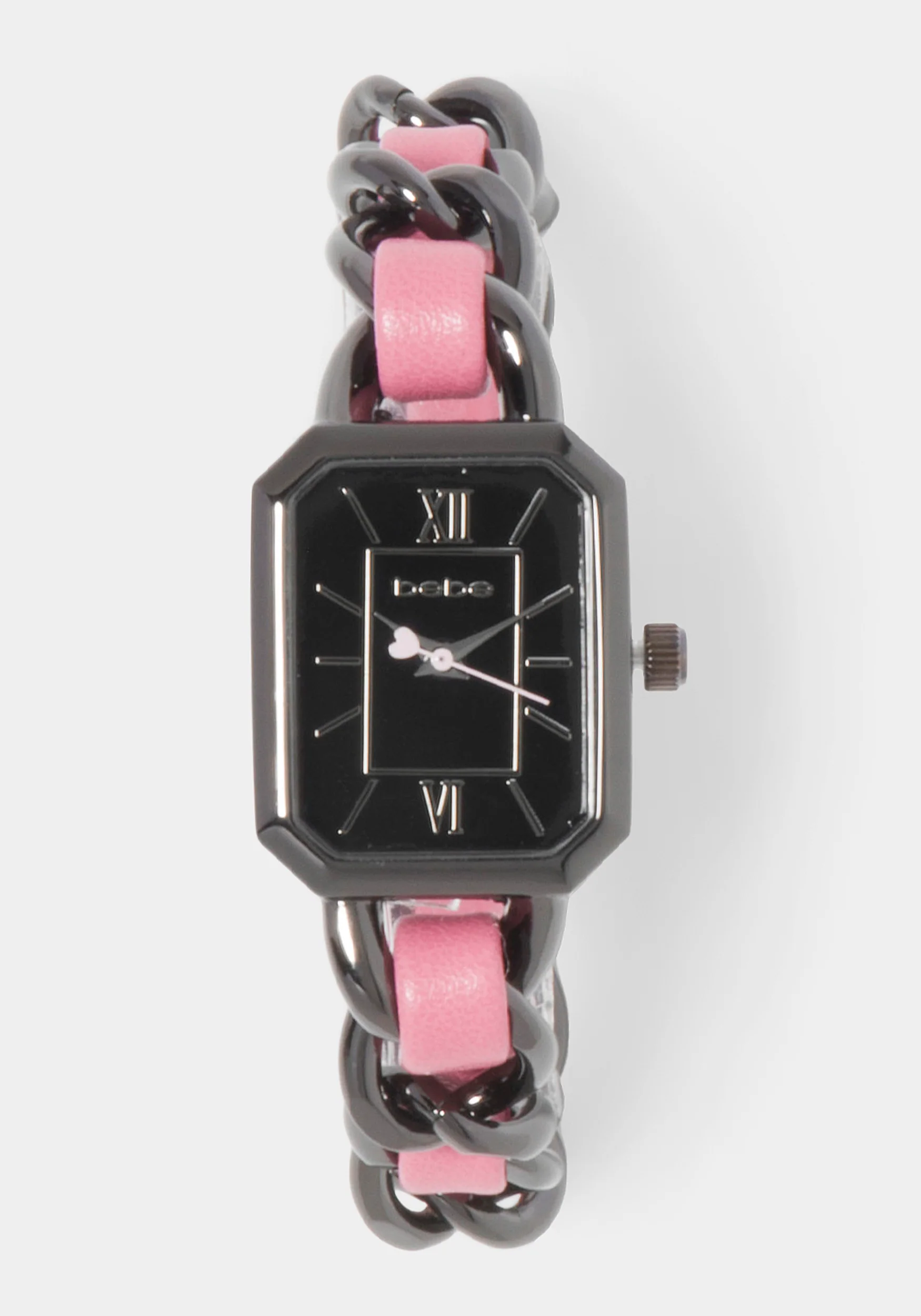 11529-pink-strap-and-gun-metal-chain-link-bracelet-watch-2.webp Pink Strap and Gun Metal Chain Link Bracelet Watch