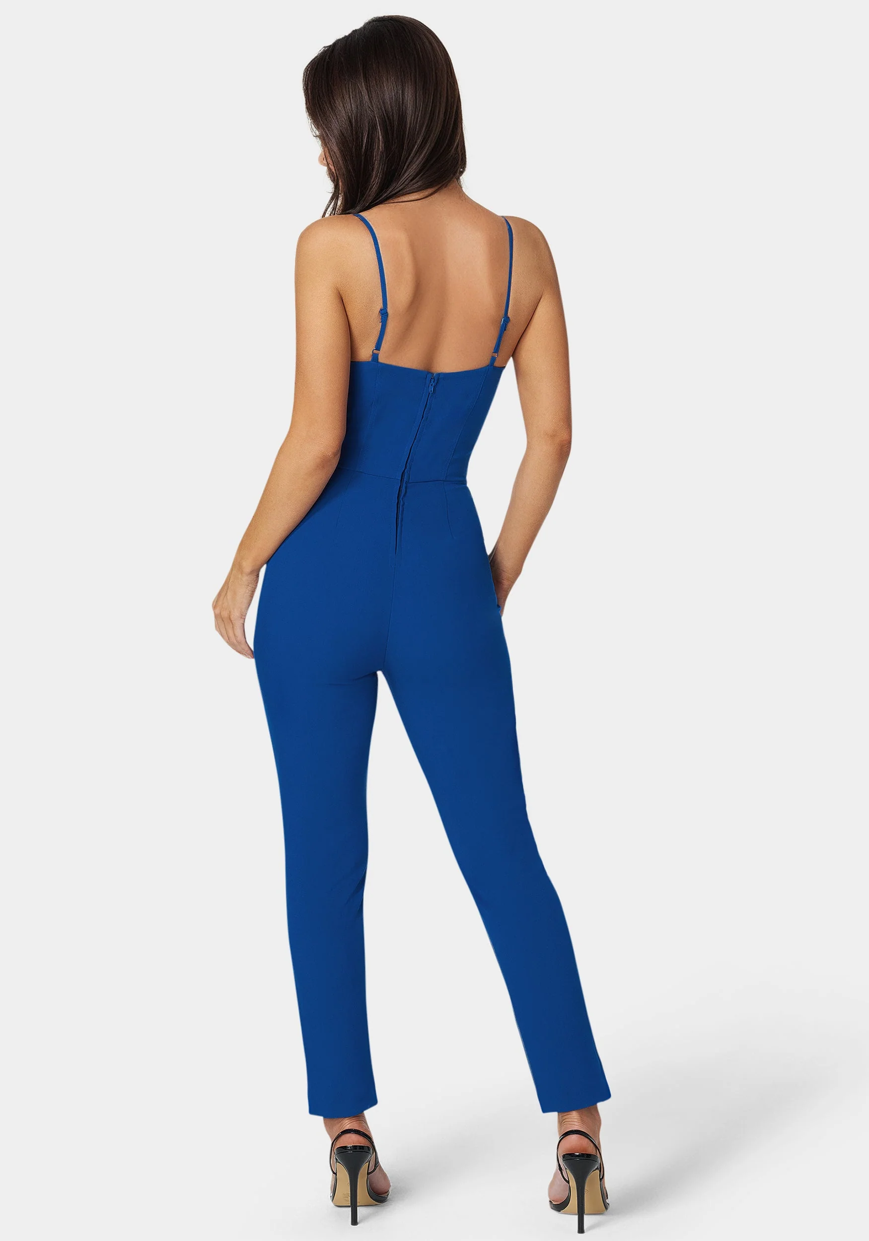 11644-lace-up-neckline-slim-leg-jumpsuit-3.webp Lace Up Neckline Slim Leg Jumpsuit