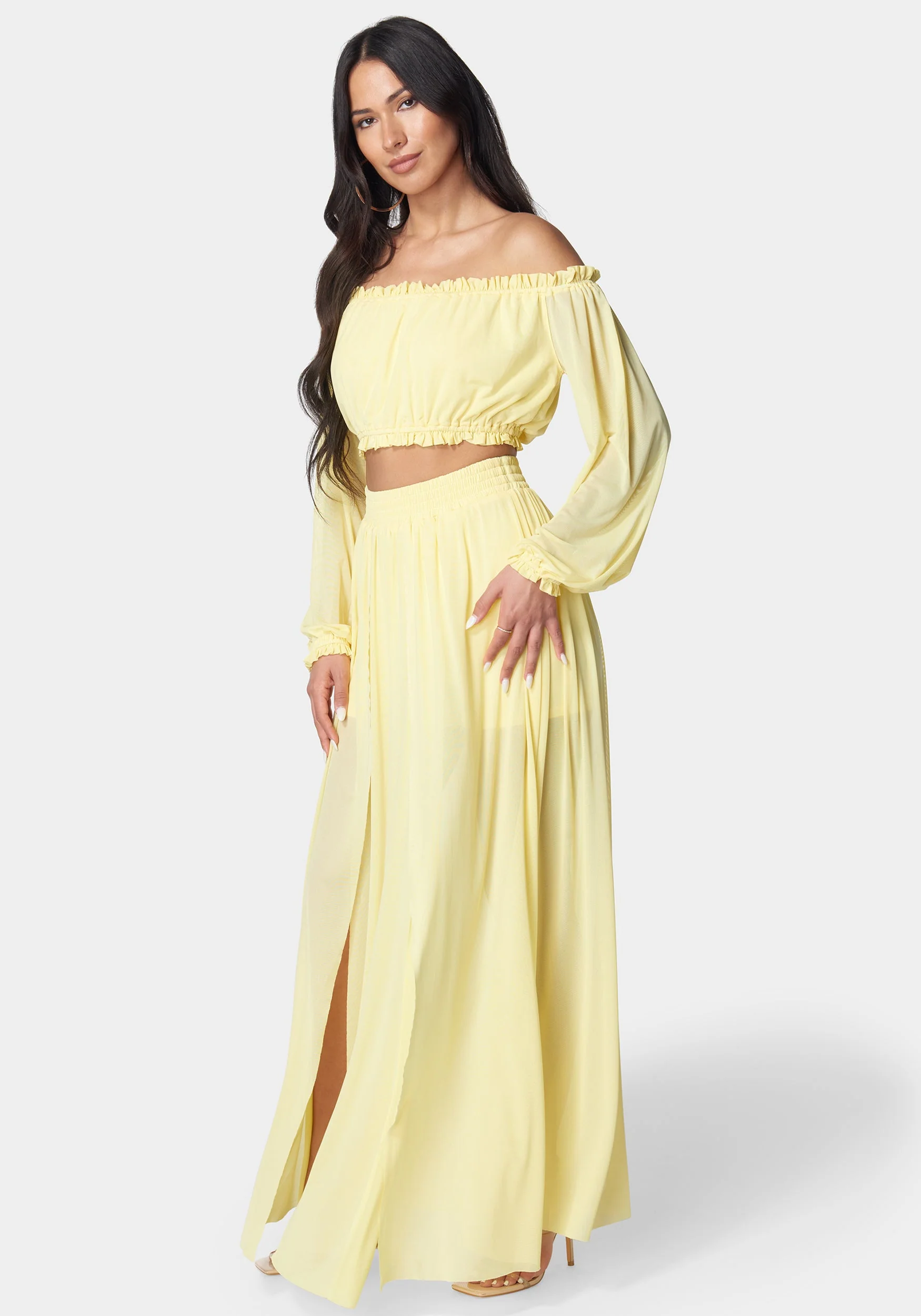 12108-high-slit-two-piece-mesh-dress-2.webp High Slit Two Piece Mesh Dress