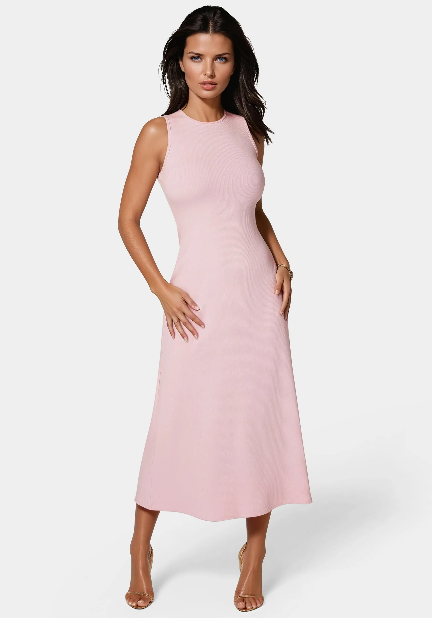 Rib A-Line Maxi Dress