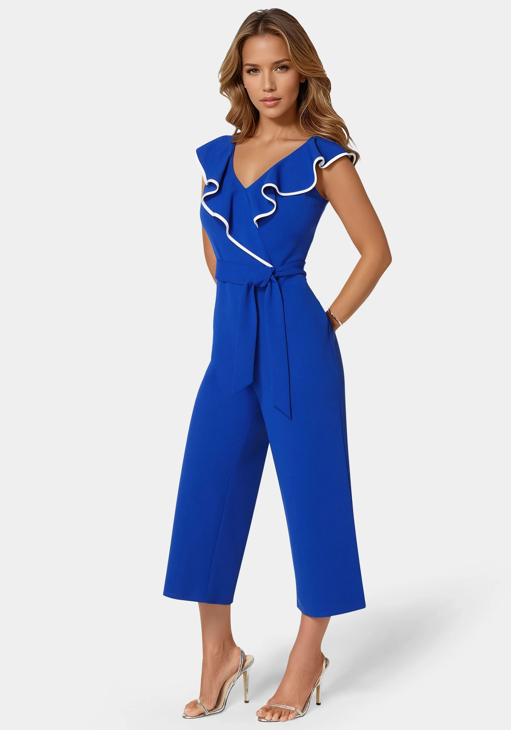 12581-scuba-crepe-ruffle-v-neck-jumpsuit-2.webp Scuba Crepe Ruffle V-Neck Jumpsuit