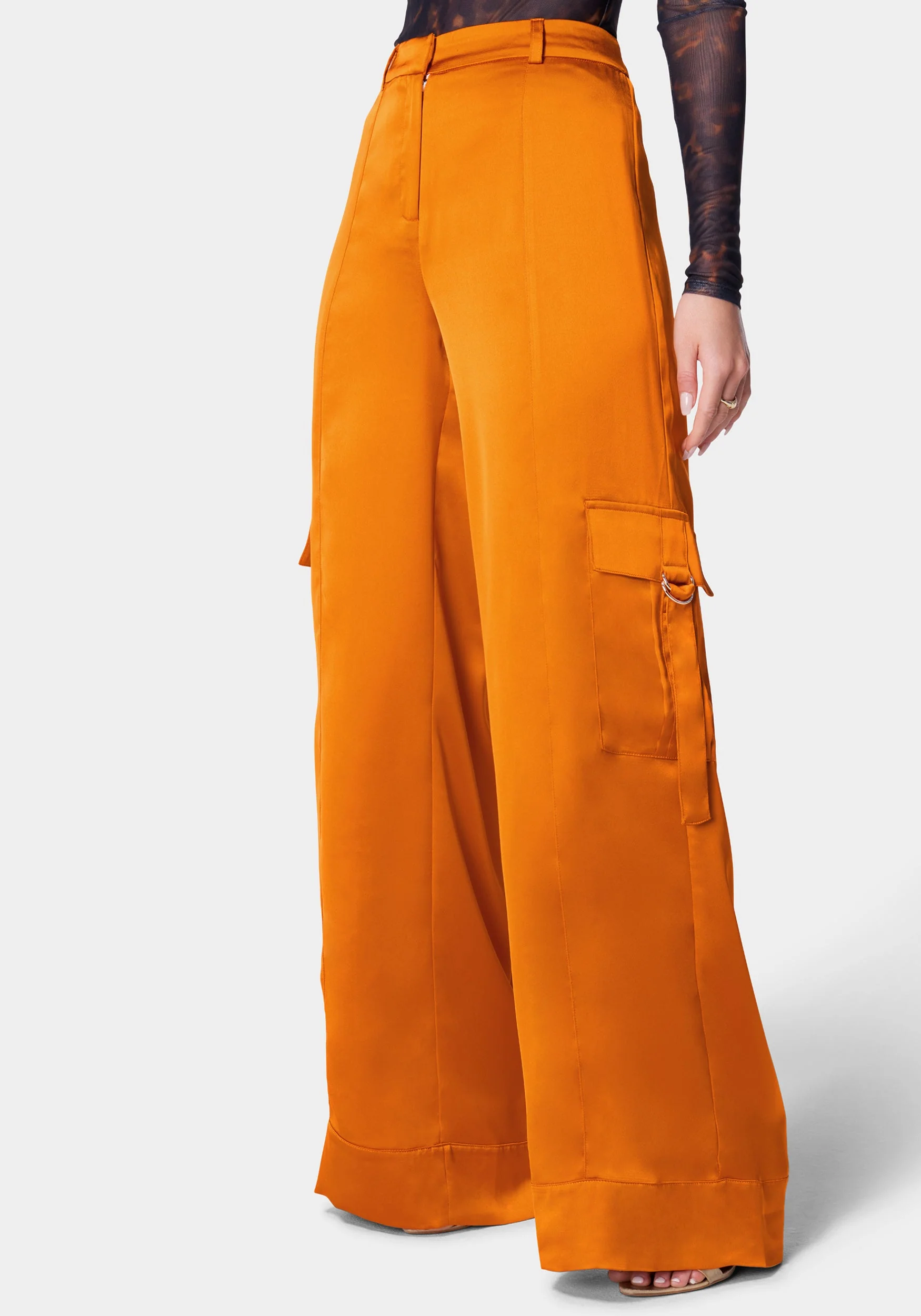 13015-wide-leg-cargo-pocket-satin-pant-1.webp Wide Leg Cargo Pocket Satin Pant