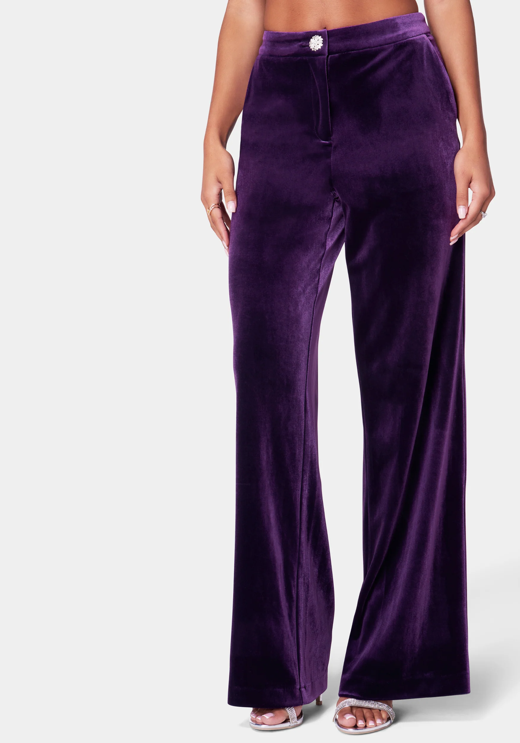 13029-high-waist-wide-leg-velour-pant-1.webp High Waist Wide Leg Velour Pant