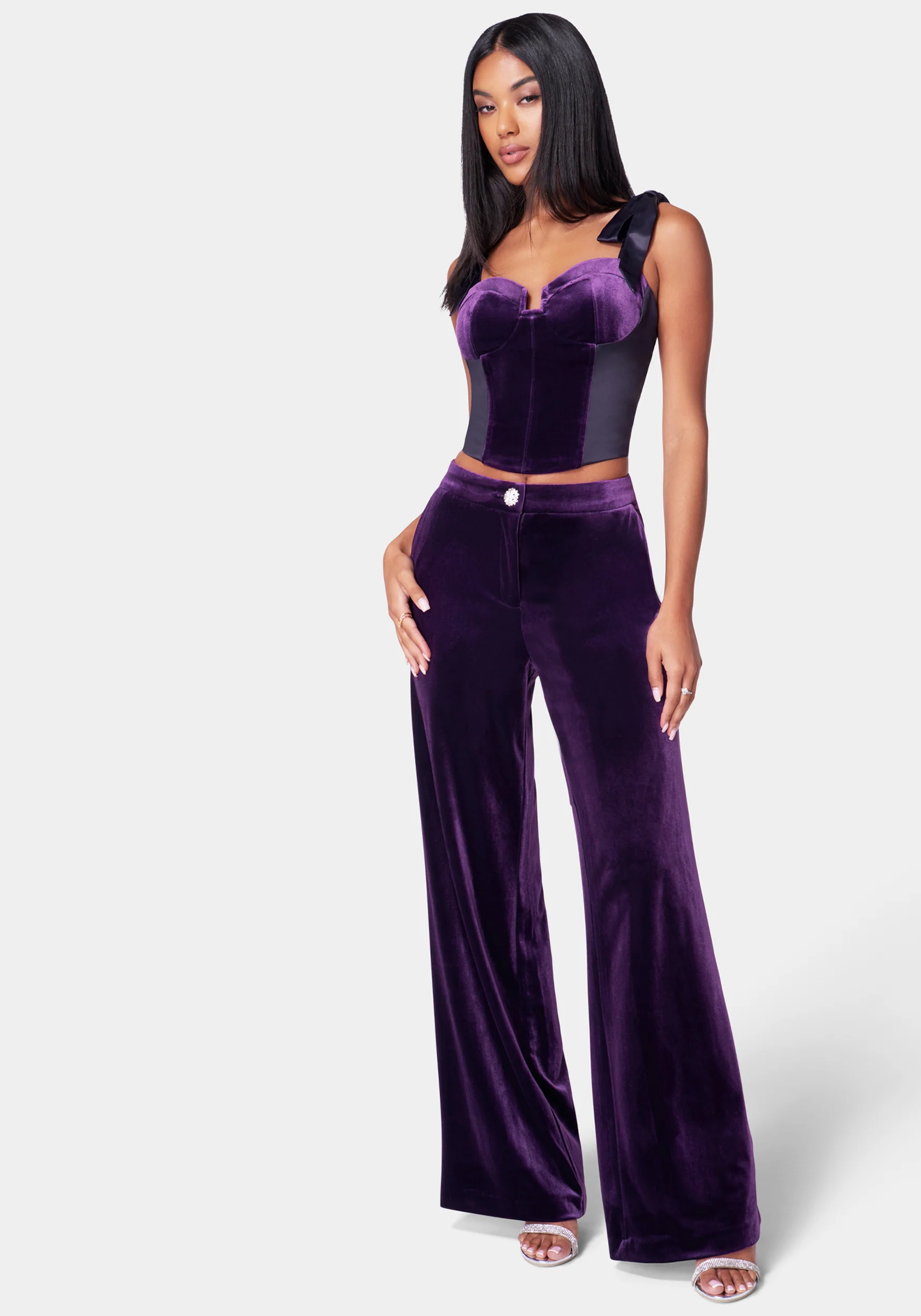 13029-high-waist-wide-leg-velour-pant-2.webp High Waist Wide Leg Velour Pant