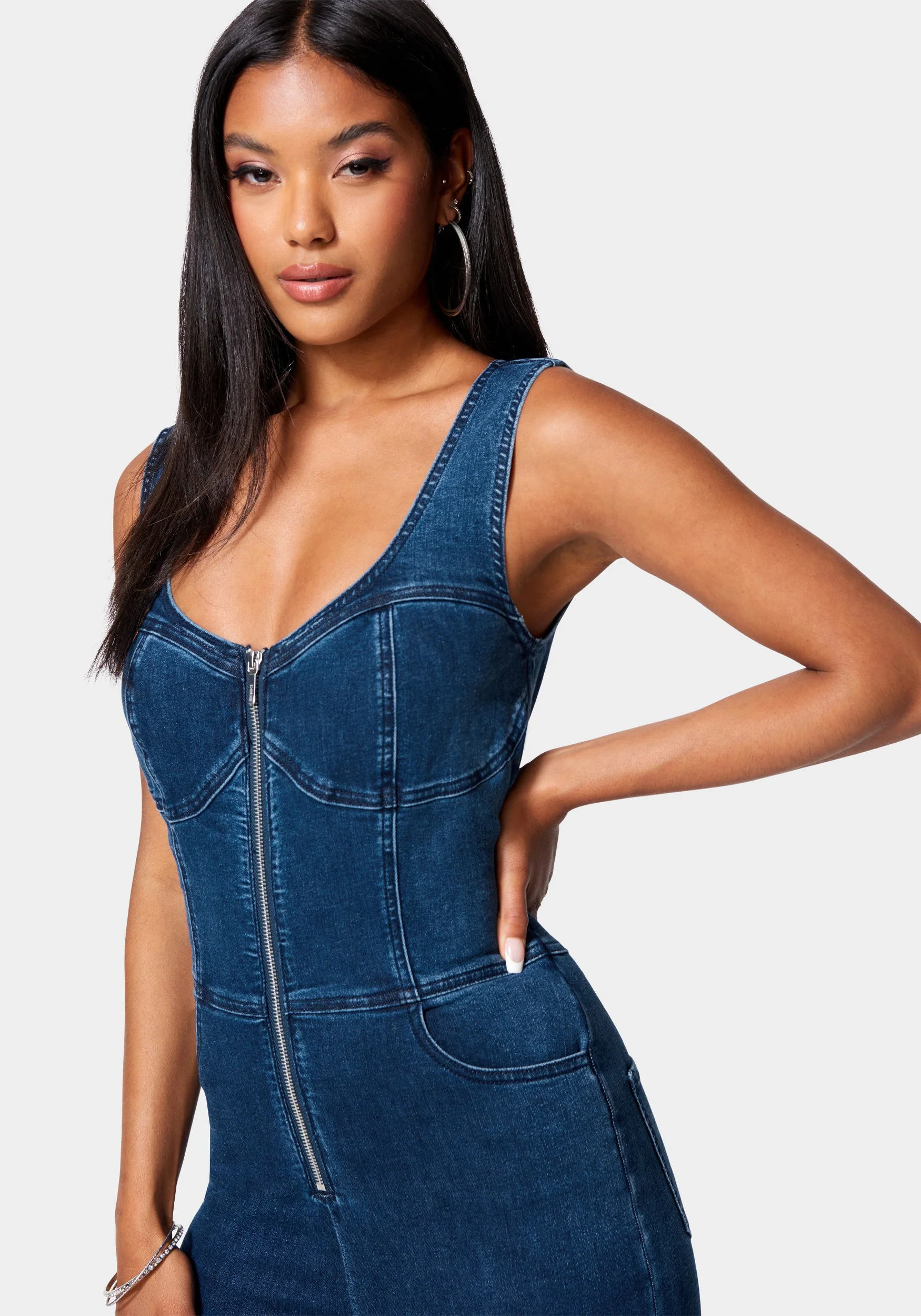 1896-skinny-leg-front-zip-denim-jumpsuit-1.webp Skinny Leg Front Zip Denim Jumpsuit