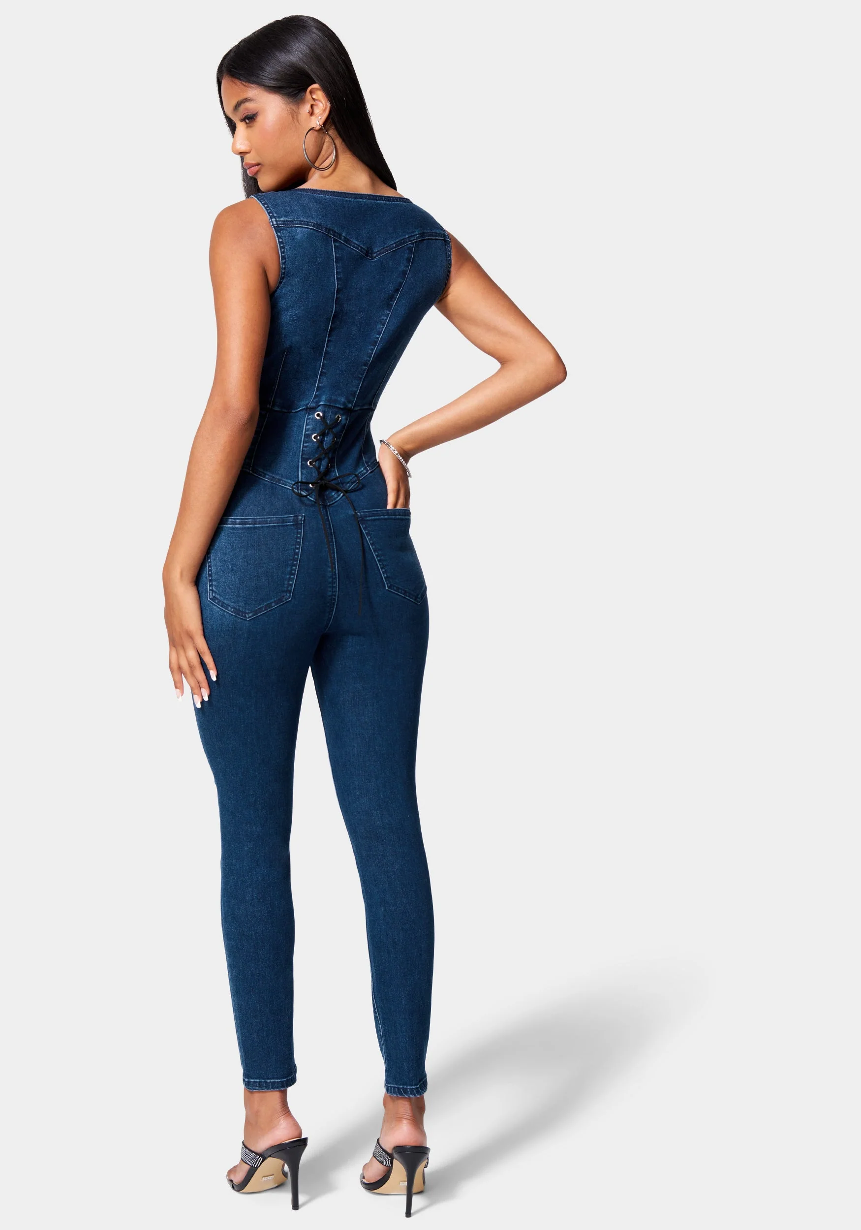 1896-skinny-leg-front-zip-denim-jumpsuit-3.webp Skinny Leg Front Zip Denim Jumpsuit