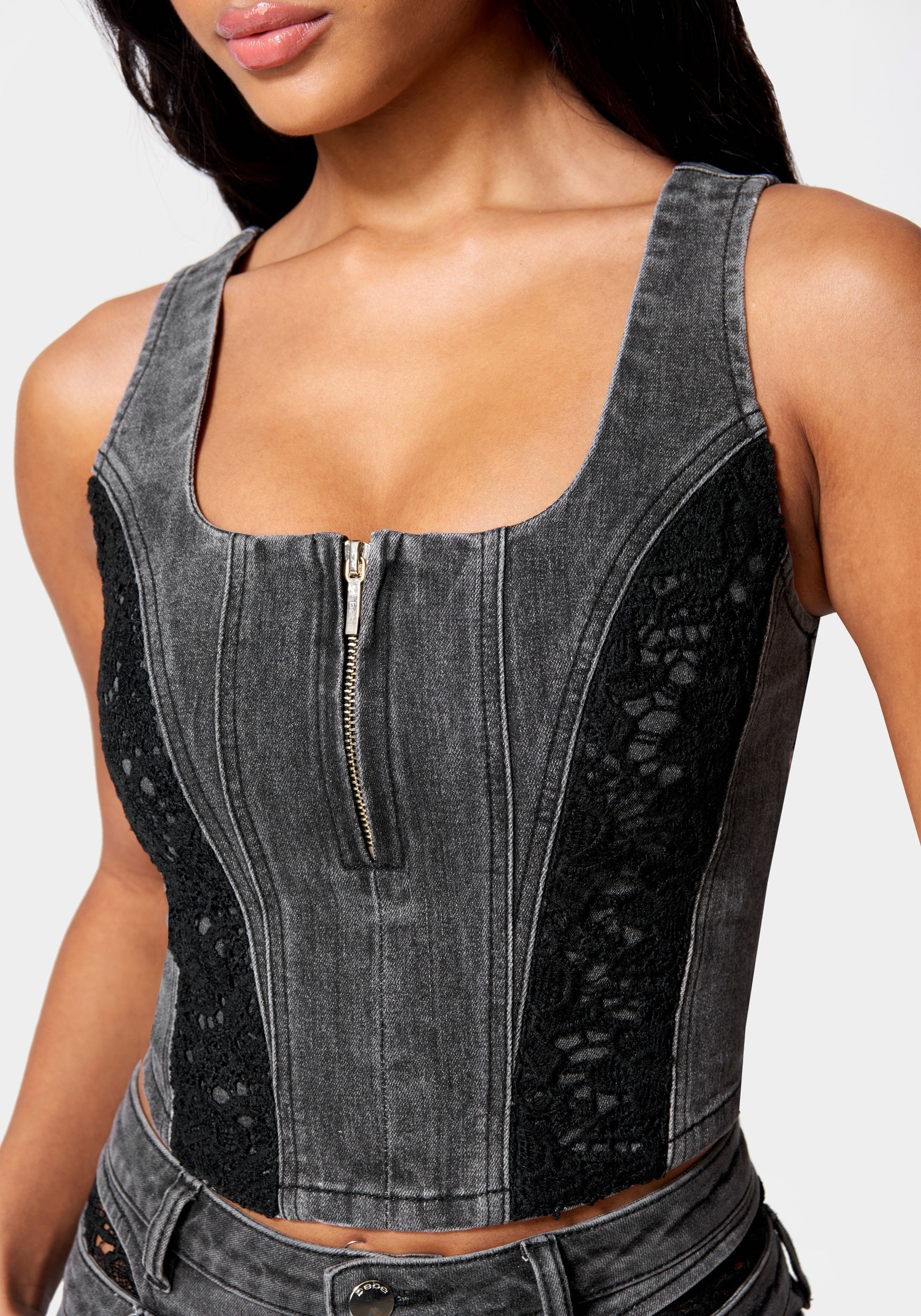 1934-lace-insert-denim-bustier-4.jpg Lace Insert Denim Bustier