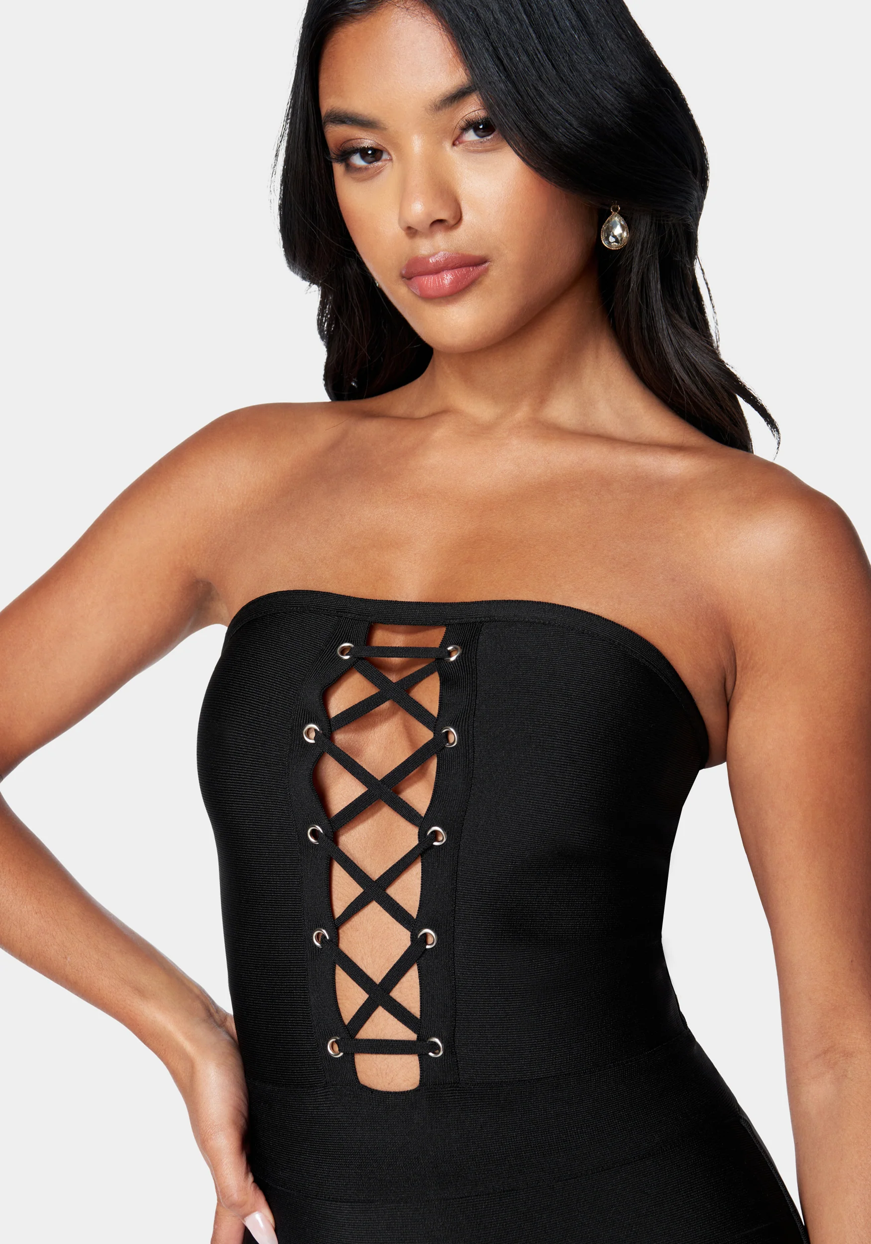 195-bandage-lace-up-strapless-dress-4.webp Bandage Lace-Up Strapless Dress