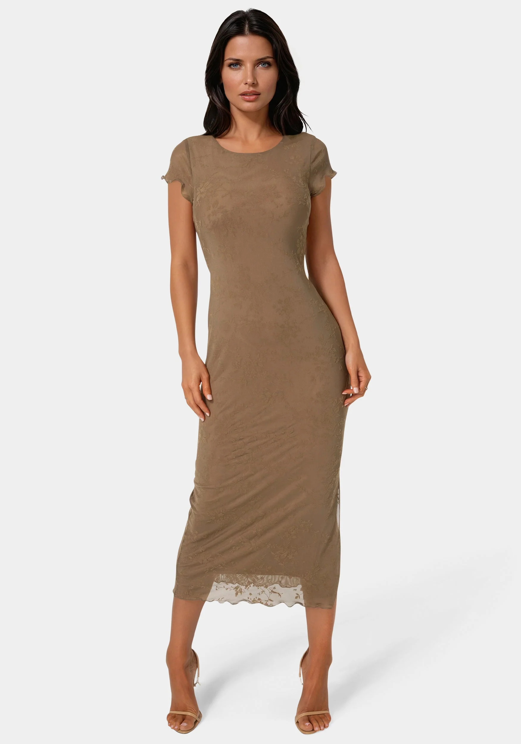 2482-flocking-mesh-t-short-maxi-dress-1.webp Flocking Mesh T-Short Maxi Dress