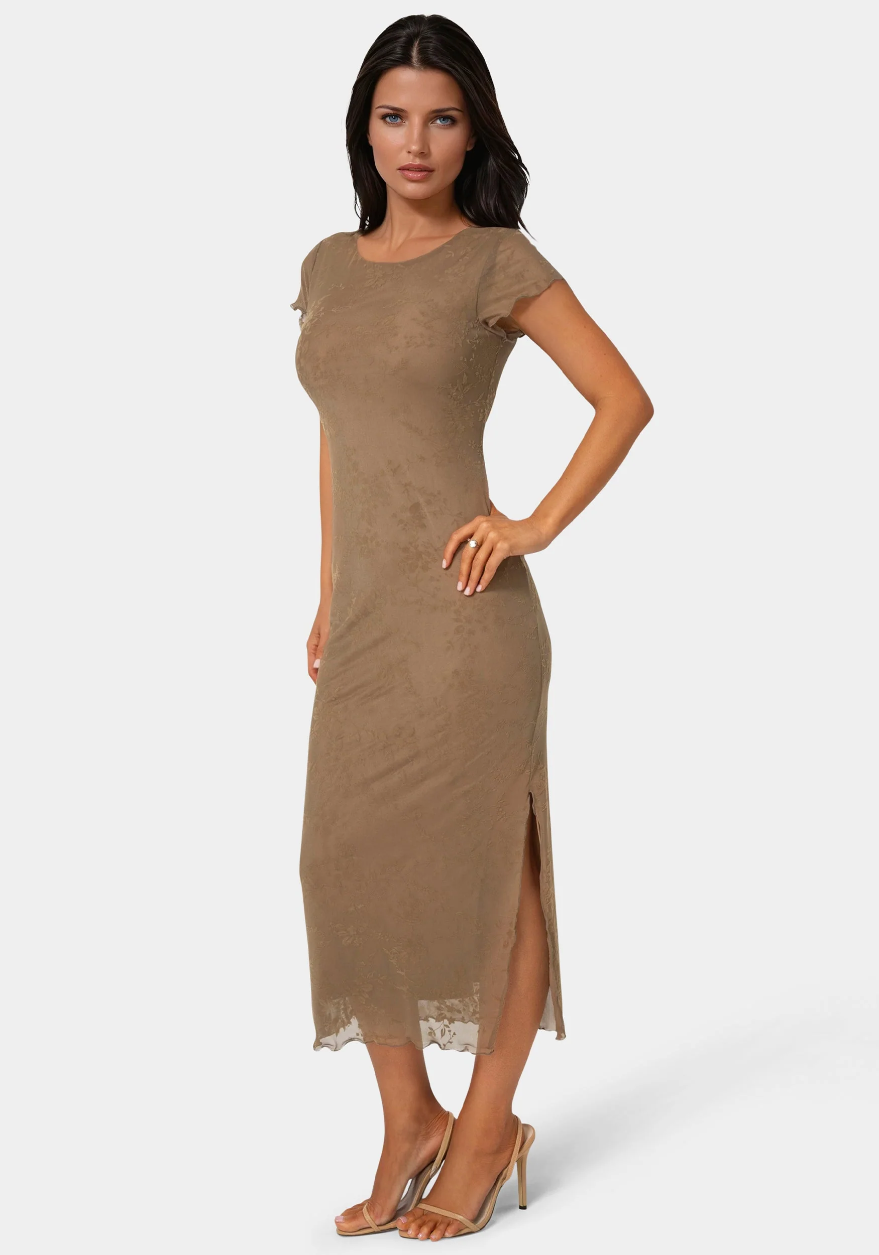 2482-flocking-mesh-t-short-maxi-dress-2.webp Flocking Mesh T-Short Maxi Dress