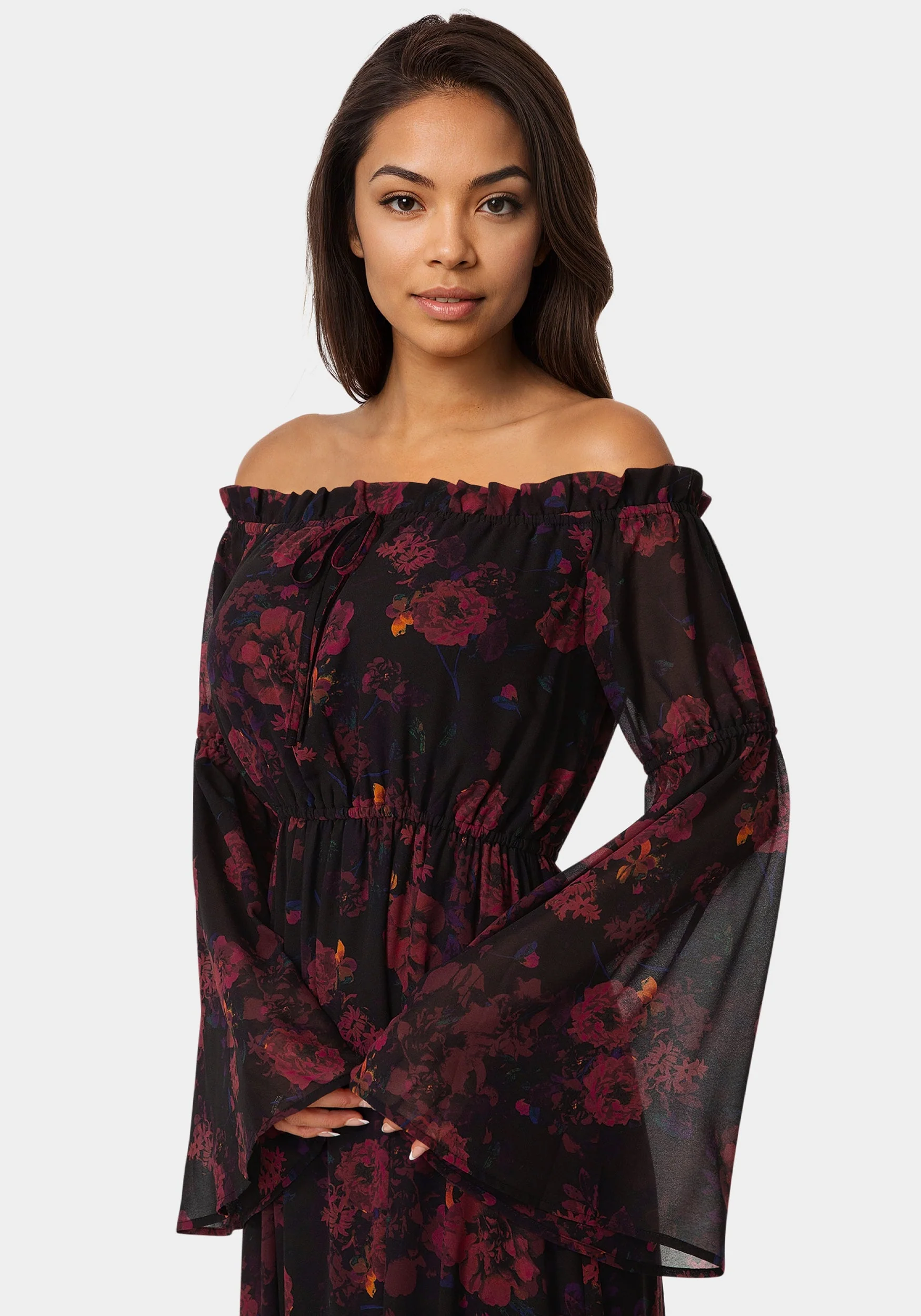 2490-off-the-shoulder-bell-sleeve-maxi-dress-4.webp Off the Shoulder Bell Sleeve Maxi Dress