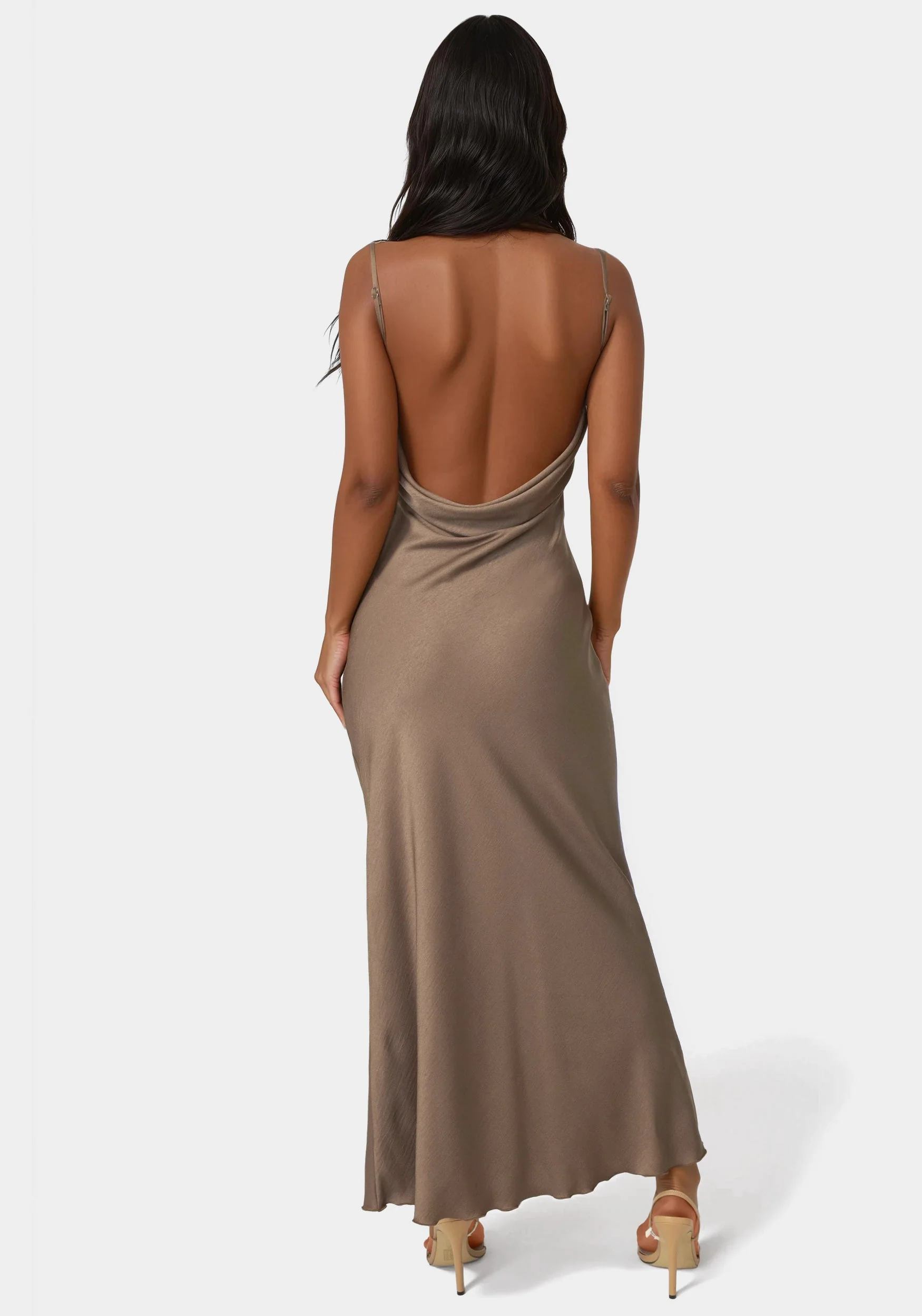Drape Back Maxi Dress