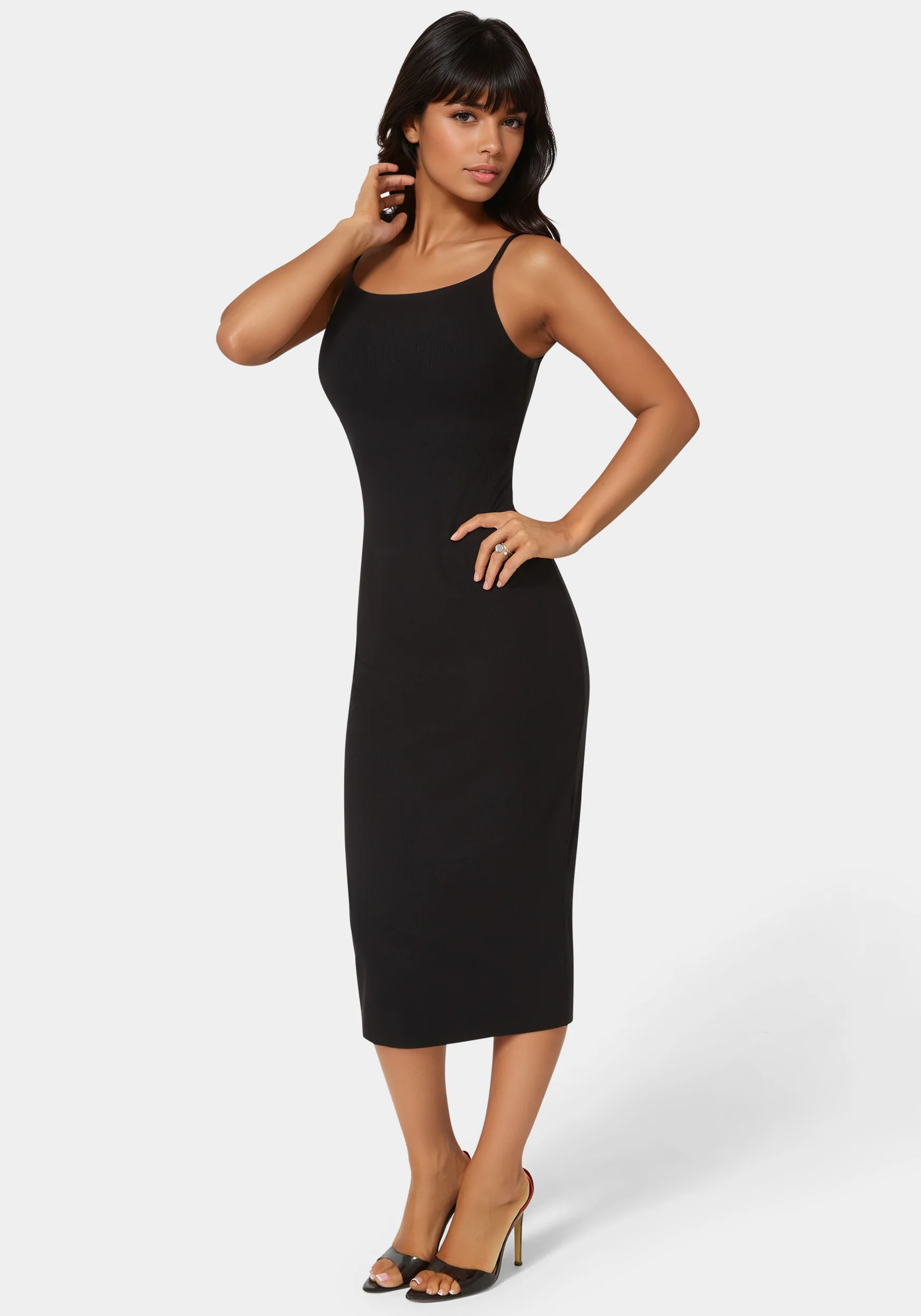 Square Neck Slim Maxi Dress