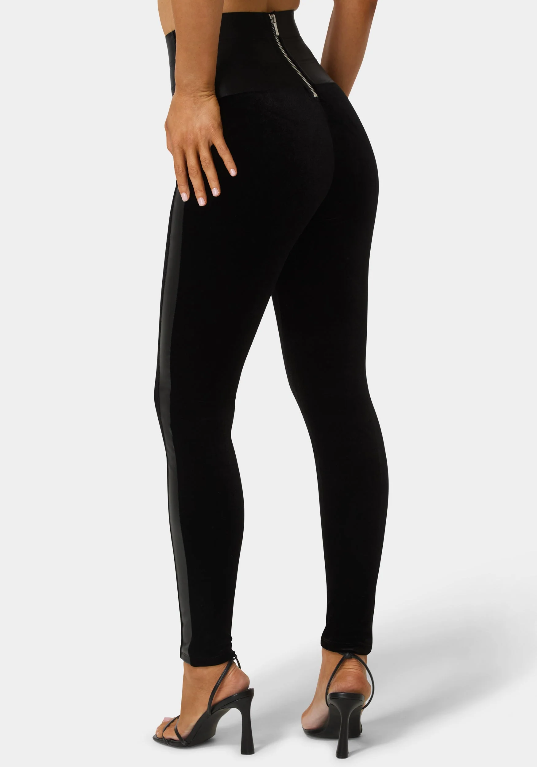 333-high-waist-elastic-waistband-velour-legging-3.webp High Waist Elastic Waistband Velour Legging