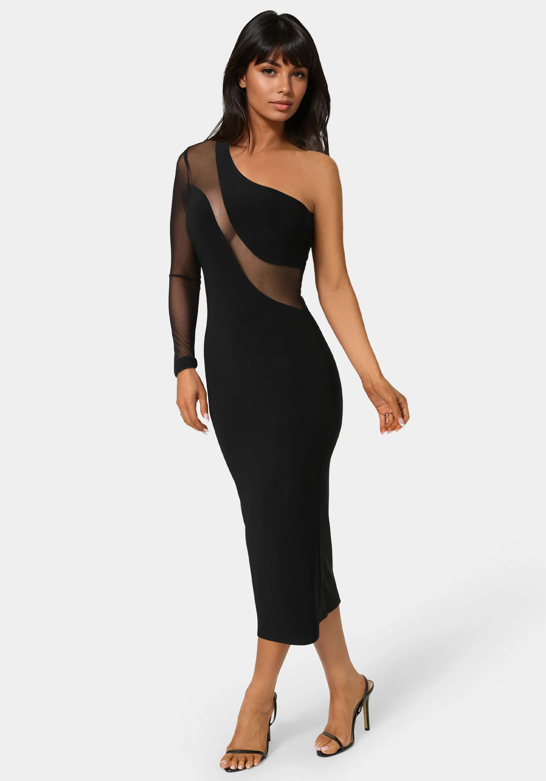 3384-one-shoulder-mesh-insert-midi-dress-3.webp One Shoulder Mesh Insert Midi Dress