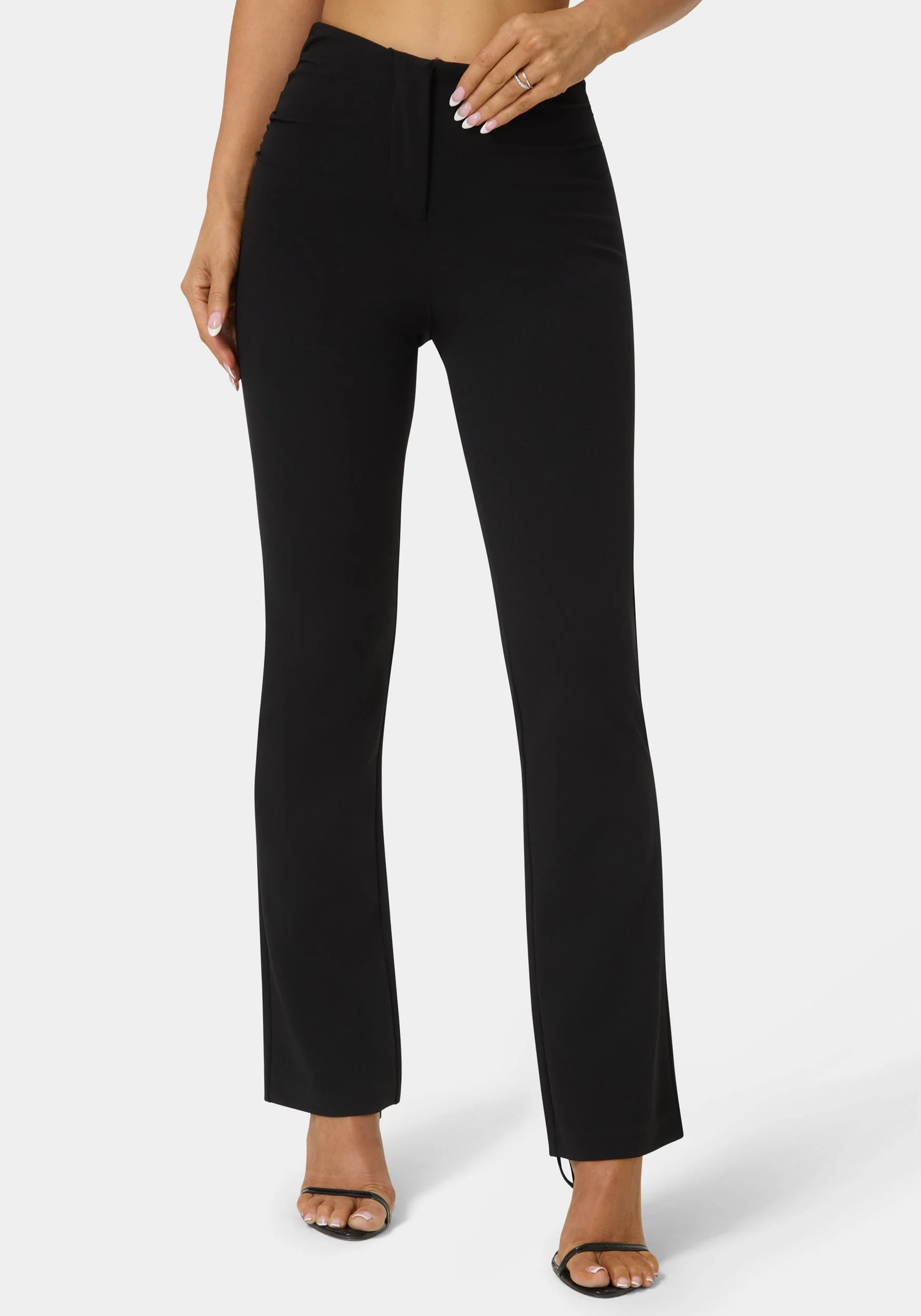 High Waist Stretch Mini Bootcut Pant