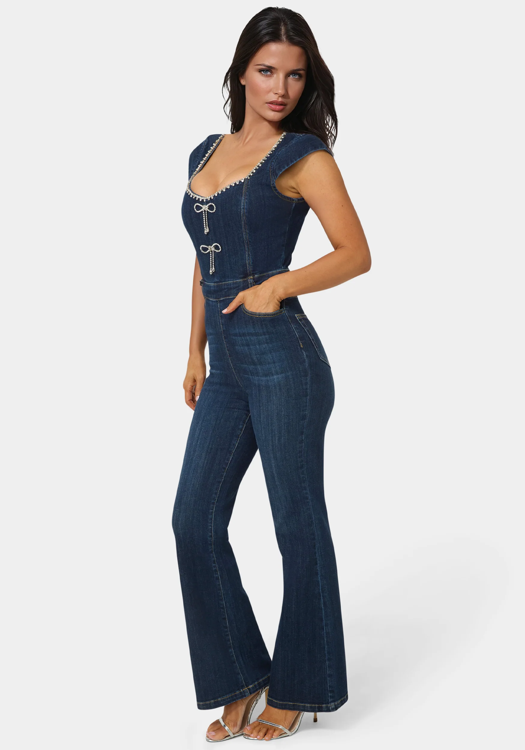 3766-embellished-neckline-flared-leg-denim-jumpsuit-4.webp Embellished Neckline Flared Leg Denim Jumpsuit