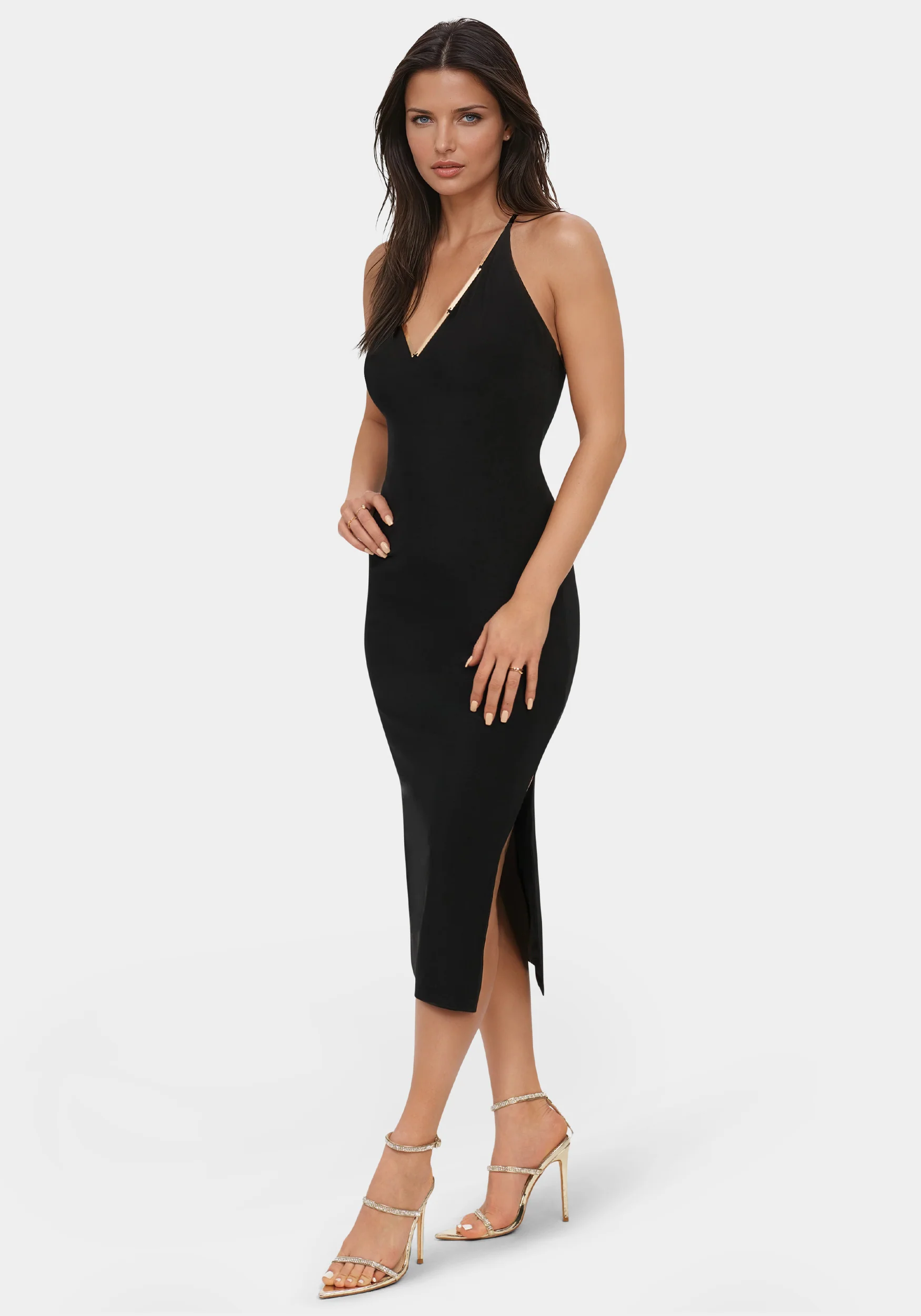 Gold Bar Detail Dress