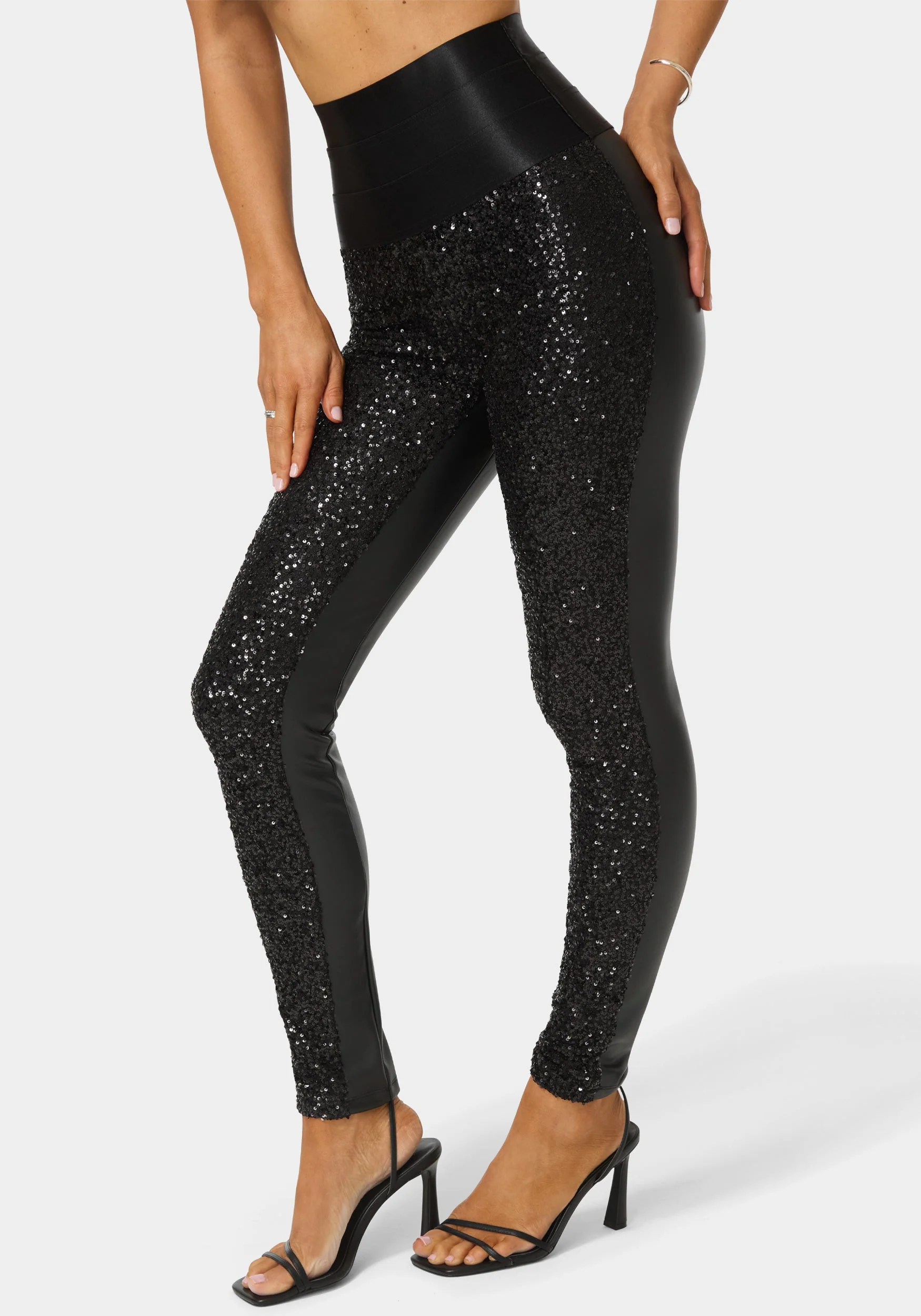 393-high-waist-elastic-waistband-sequin-legging-1.webp High Waist Elastic Waistband Sequin Legging