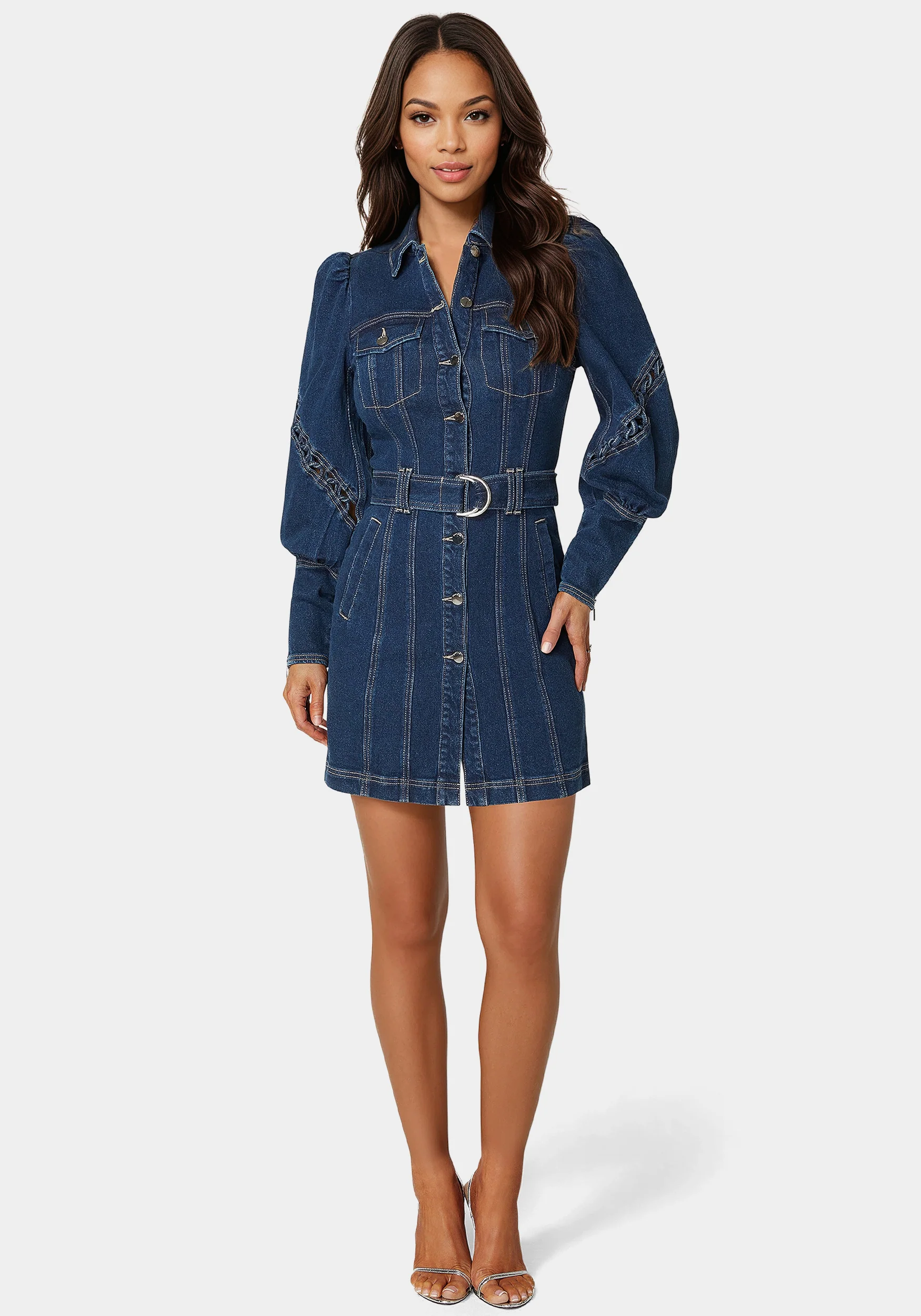 3965-sleeve-detail-front-button-denim-dress-1.webp Sleeve Detail Front Button Denim Dress