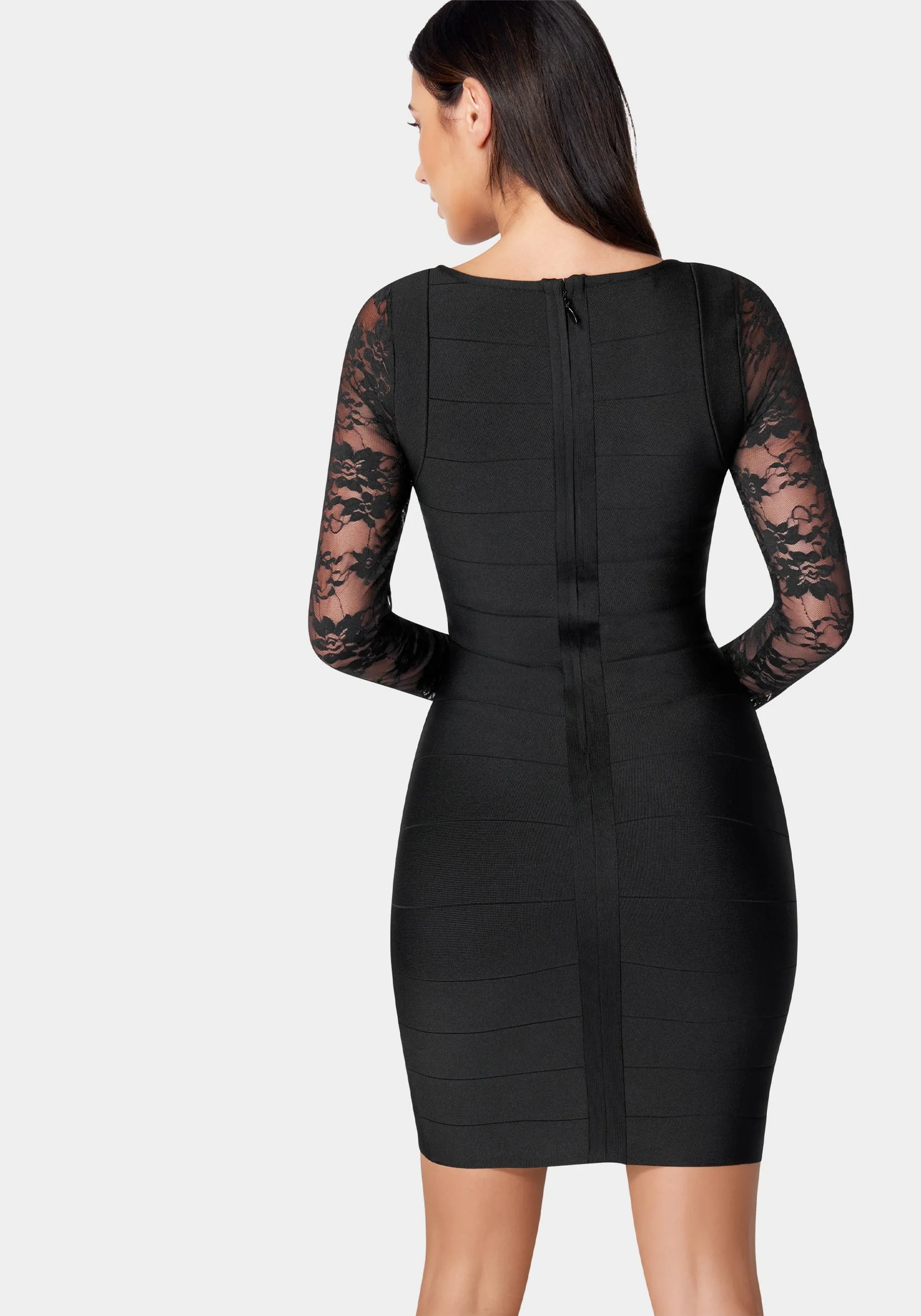 4060-long-sleeve-lace-bandage-dress-3.webp Long Sleeve Lace & Bandage Dress