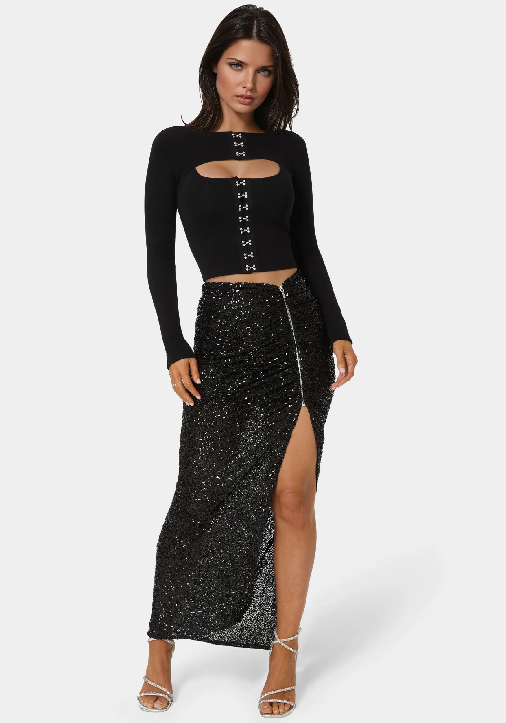 Sequin Maxi Skirt