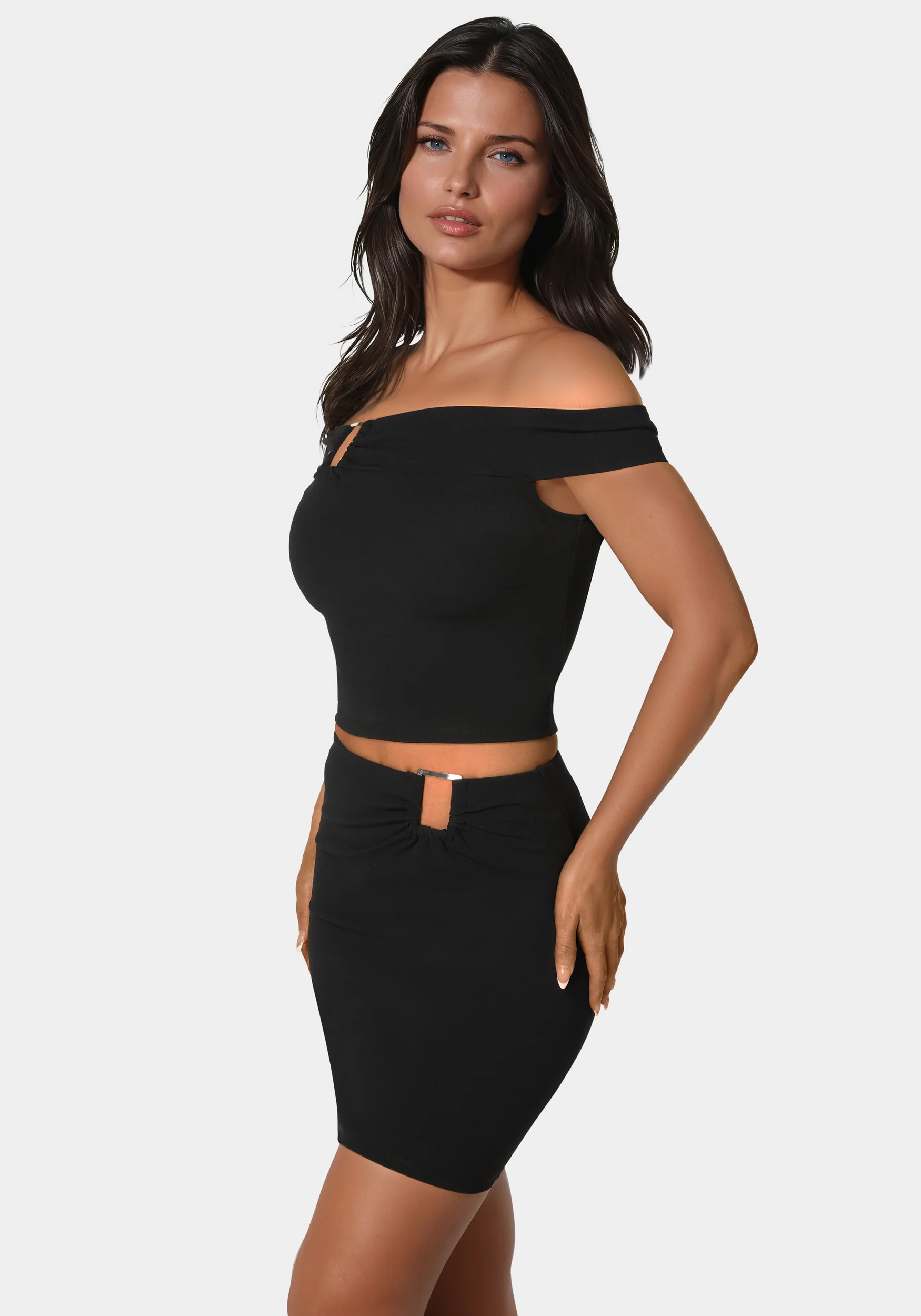 4350-off-shoulder-metal-trim-top-and-skirt-2.webp Off Shoulder Metal Trim Top And Skirt