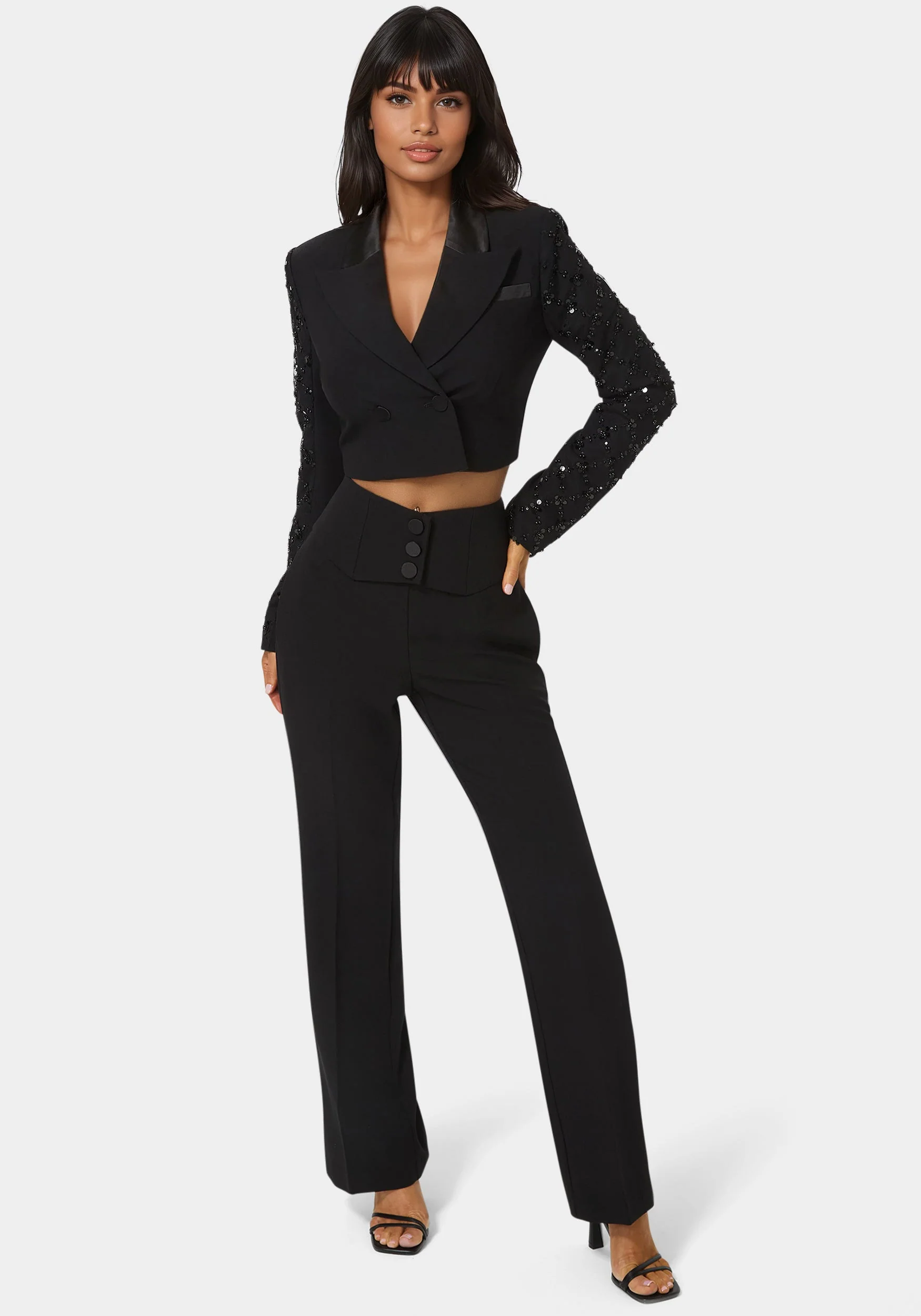 441-tailored-beaded-sleeves-cropped-blazer-3.webp Tailored Beaded Sleeves Cropped Blazer
