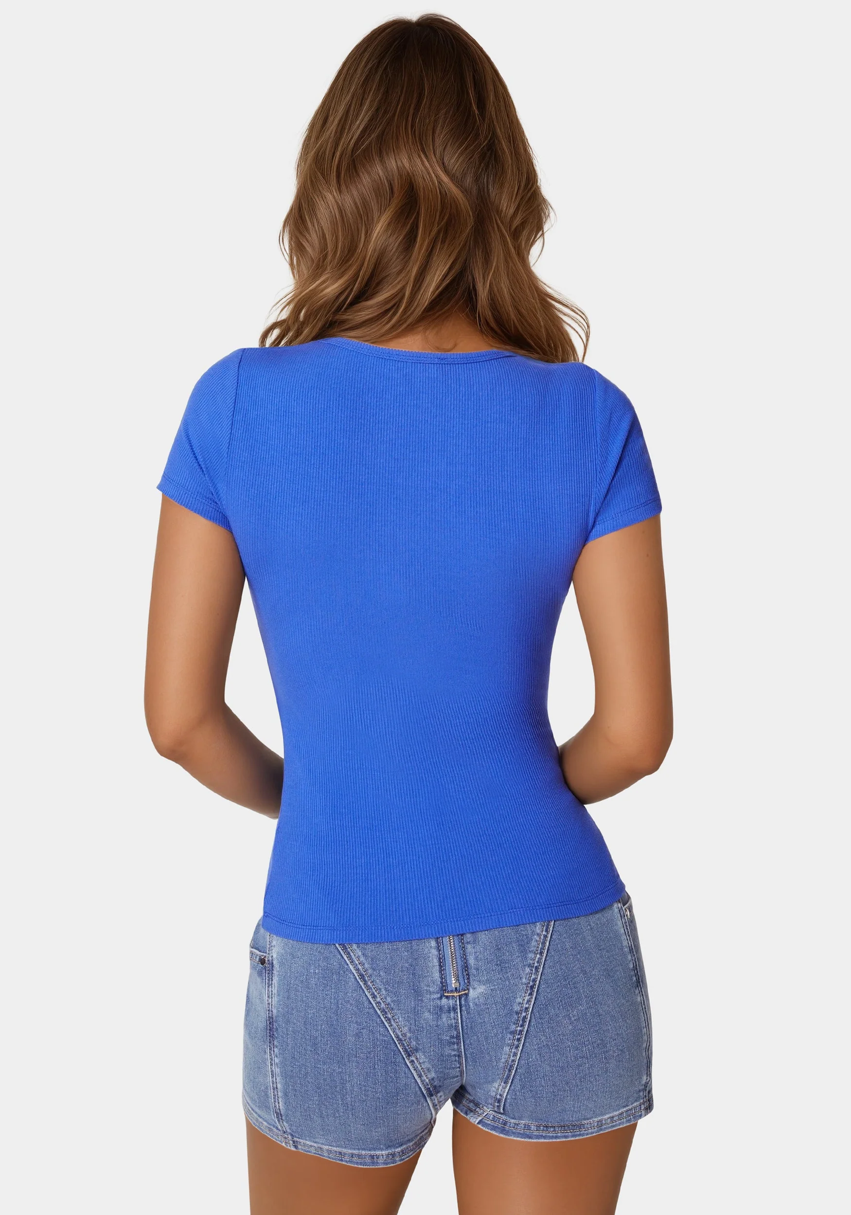4947-bebe-logo-short-sleeve-round-neck-rib-top-3.webp Bebe Logo Short Sleeve Round Neck Rib Top