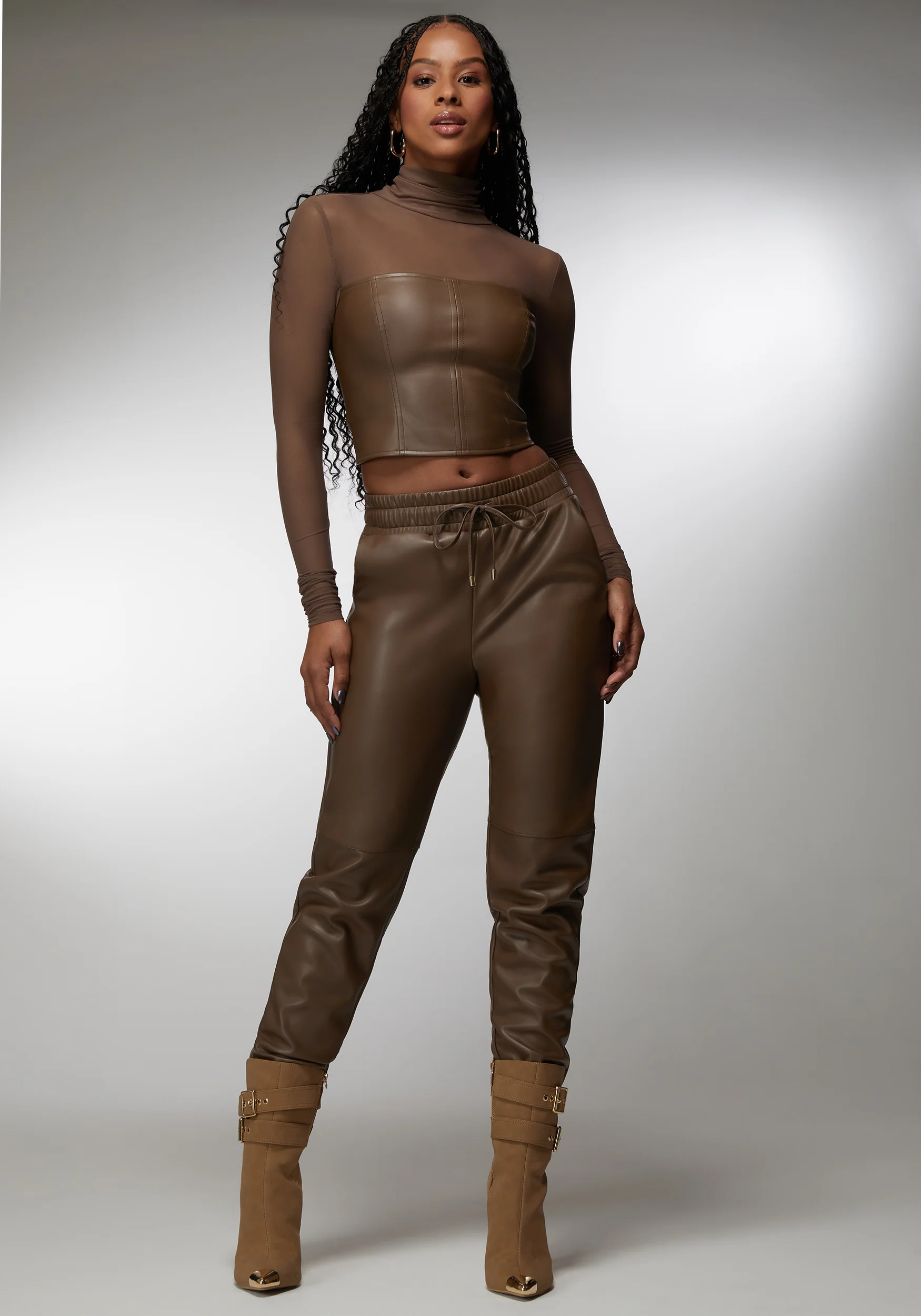 5206-natural-waist-vegan-leather-jogger-2.webp Natural Waist Vegan Leather Jogger
