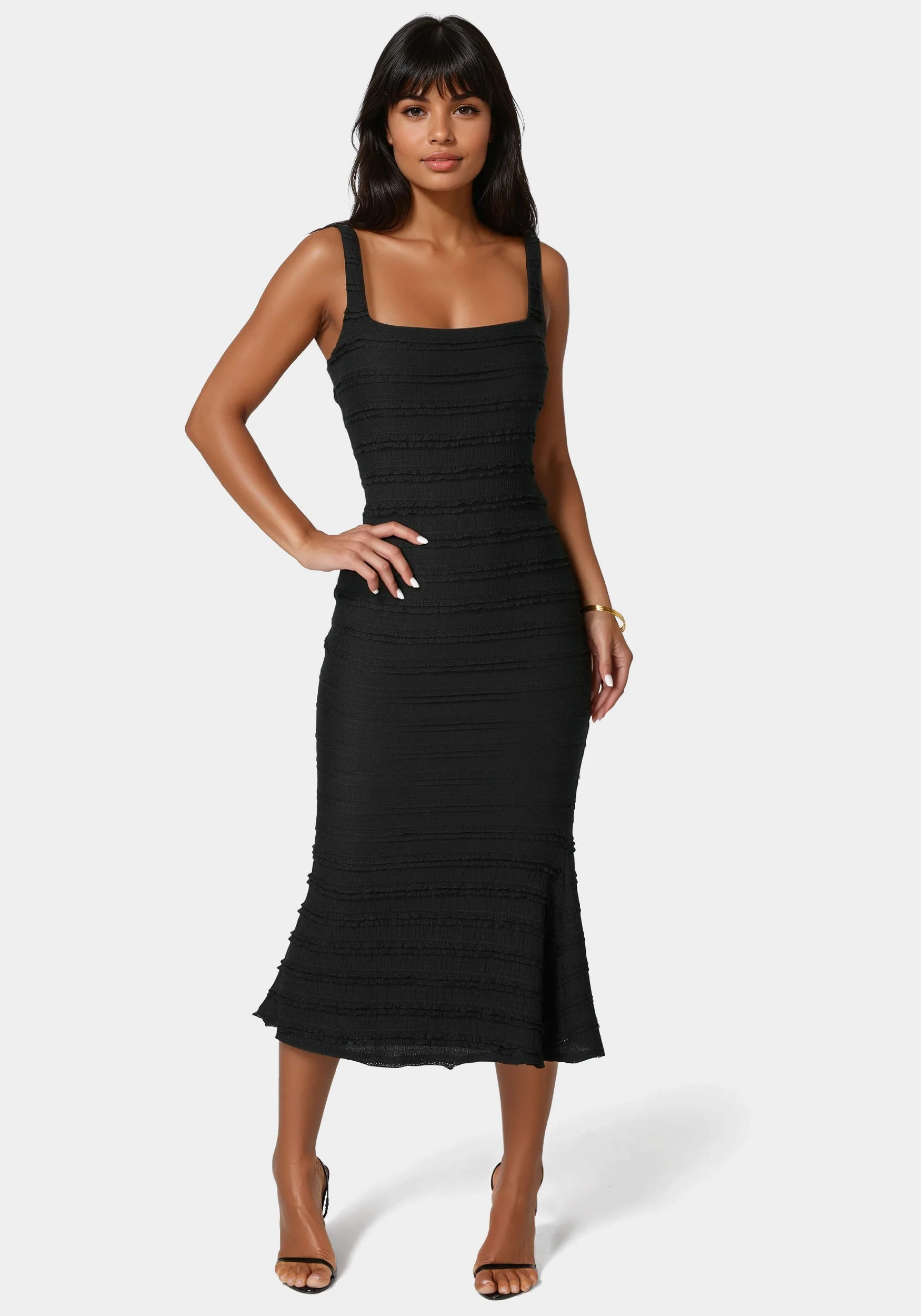 5829-square-neck-fluted-hem-midi-dress-1.webp Square Neck Fluted Hem Midi Dress