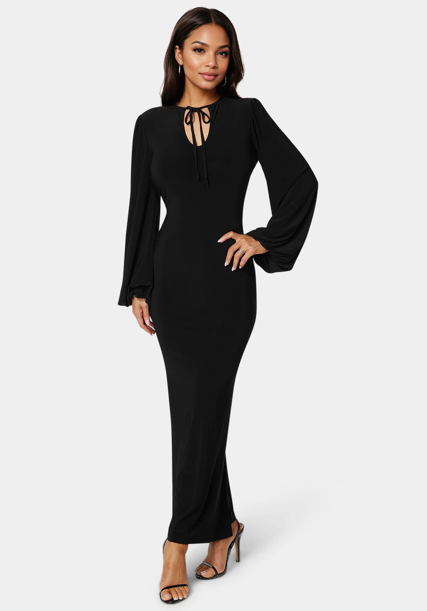 5983-poet-sleeve-tie-neck-maxi-dress-1.webp Poet Sleeve Tie Neck Maxi Dress