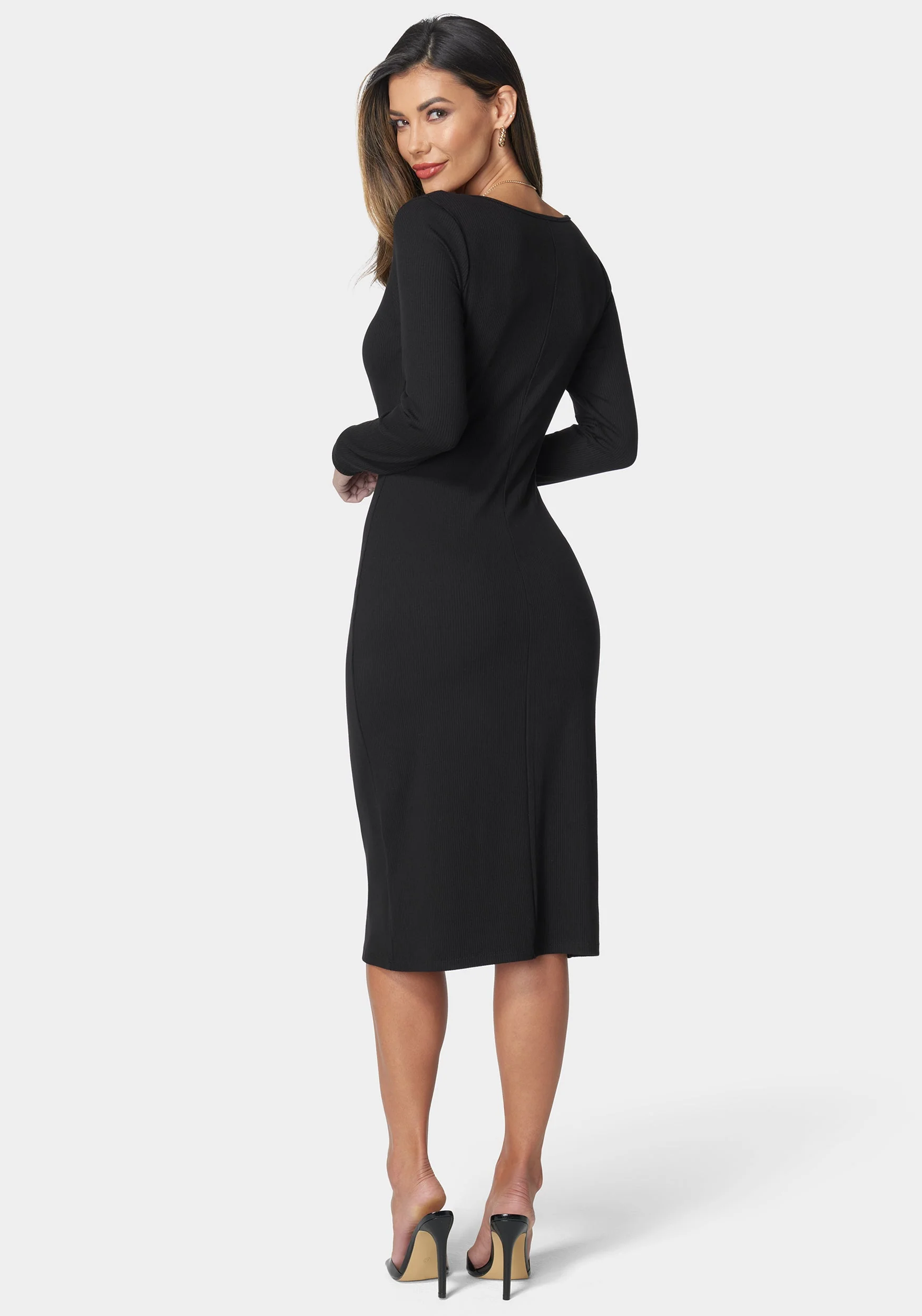 6019-long-sleeve-square-neck-rib-midi-dress-3.webp Long Sleeve Square Neck Rib Midi Dress