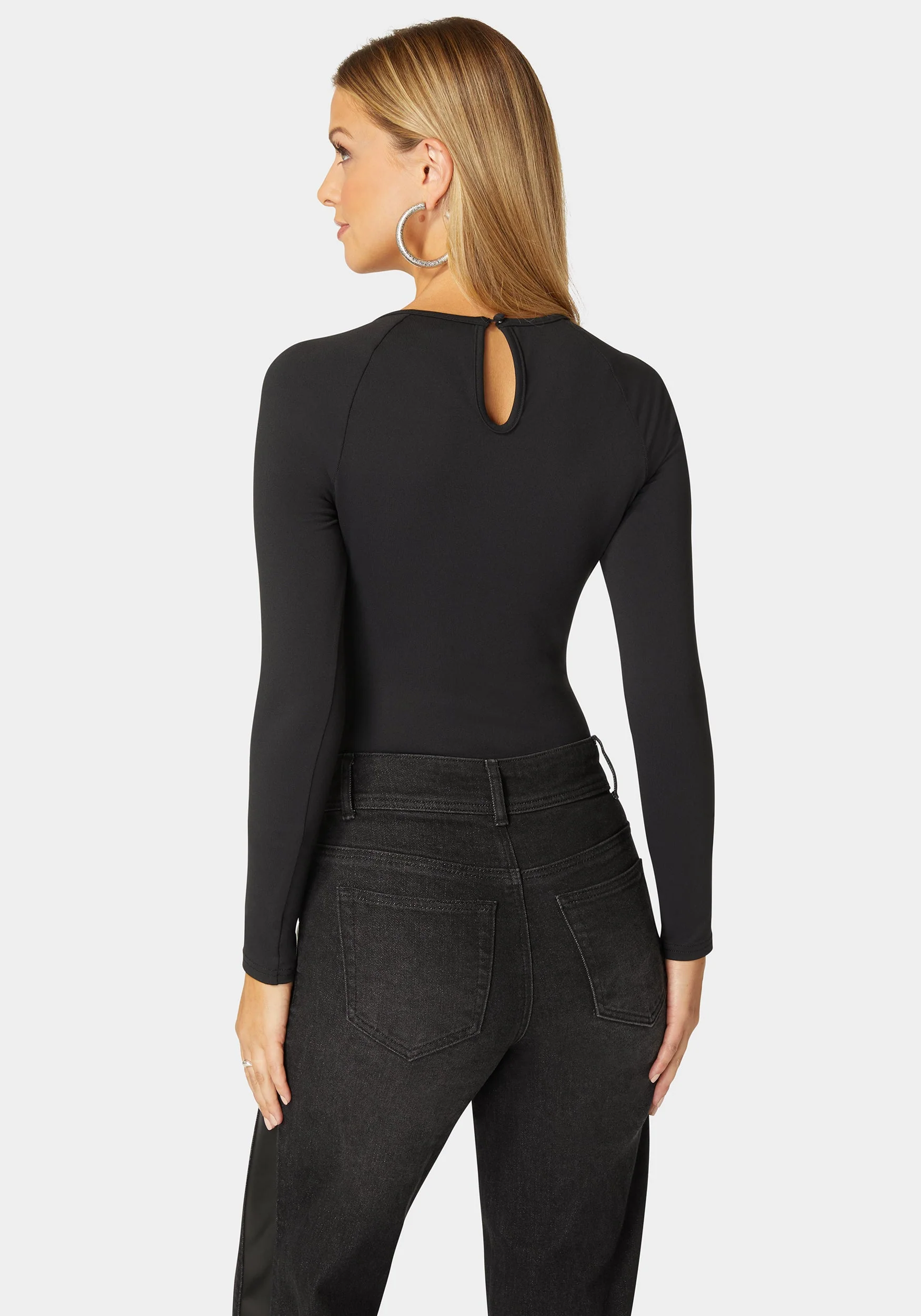 6413-mesh-combo-front-twist-knit-bodysuit-3.webp Mesh Combo Front Twist Knit Bodysuit
