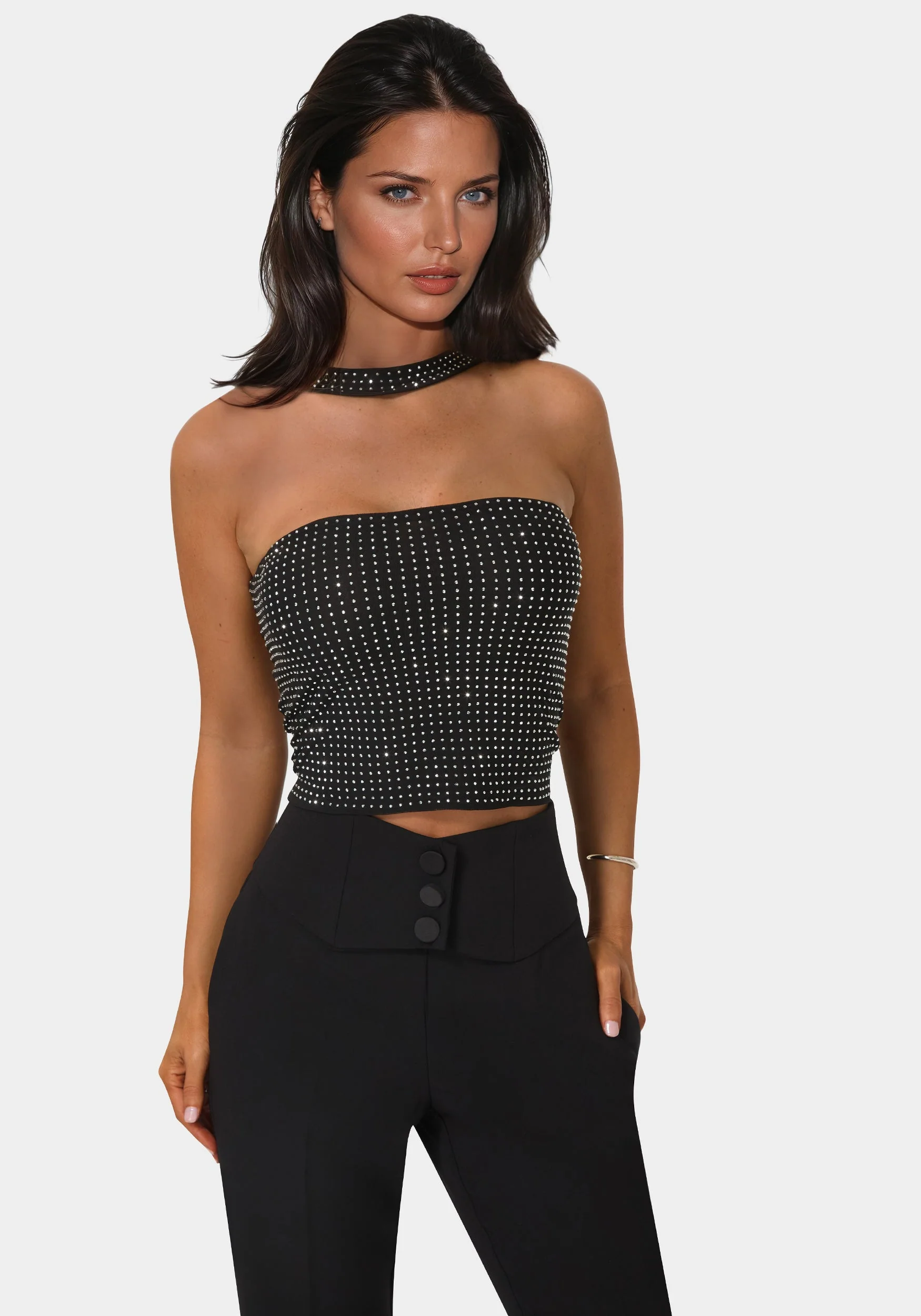 653-rhinestone-mesh-halter-top-3.webp Rhinestone Mesh Halter Top