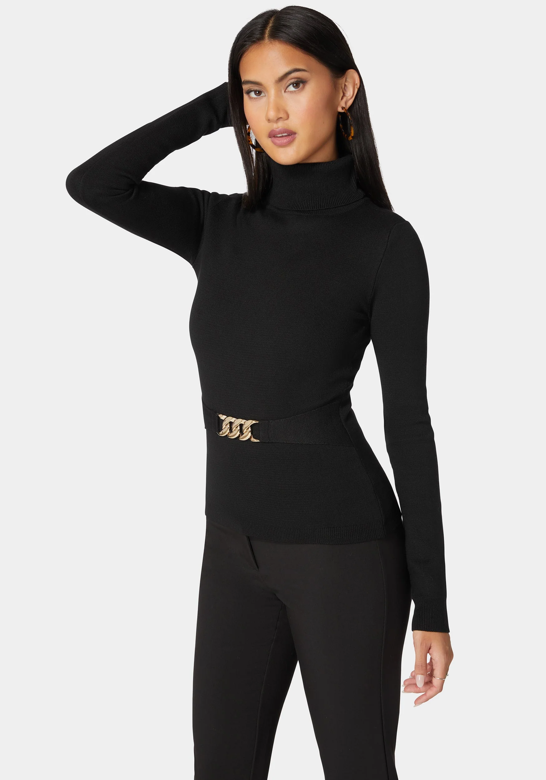 6787-fitted-turtle-neck-ornate-belt-sweater-2.webp Fitted Turtle Neck Ornate Belt Sweater