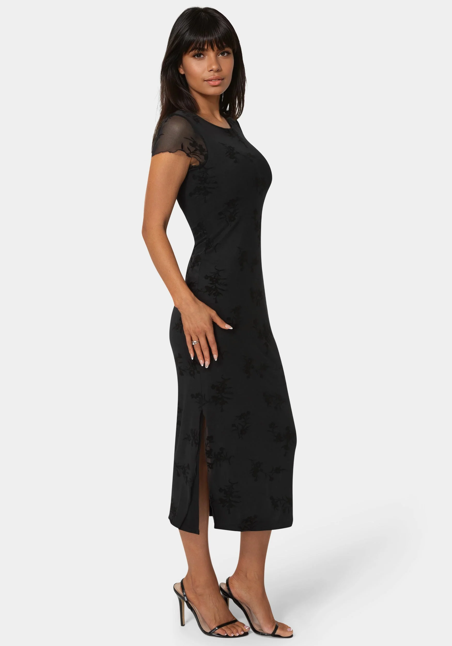 697-flocking-mesh-t-short-maxi-dress-2.webp Flocking Mesh T-Short Maxi Dress