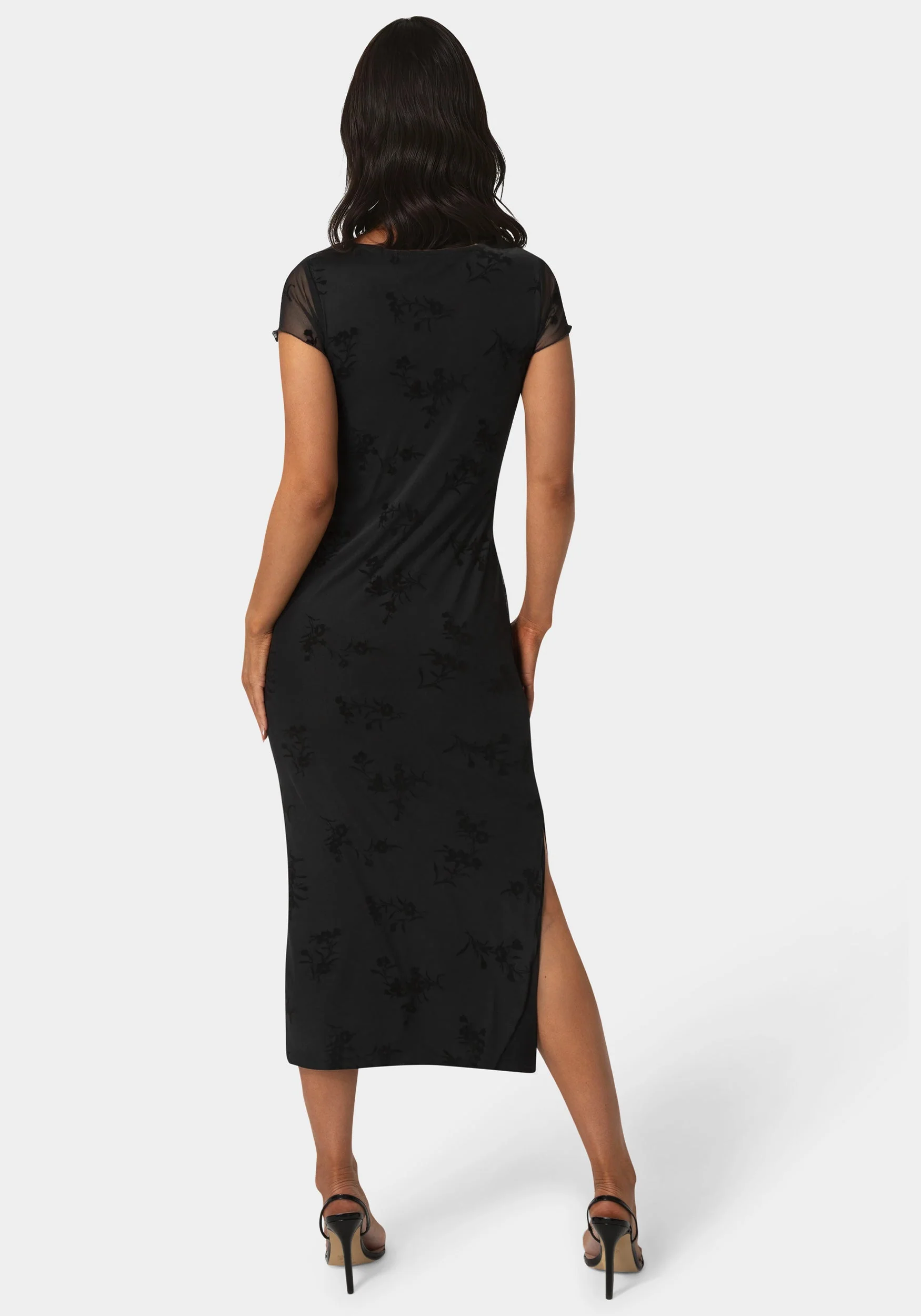 697-flocking-mesh-t-short-maxi-dress-3.webp Flocking Mesh T-Short Maxi Dress