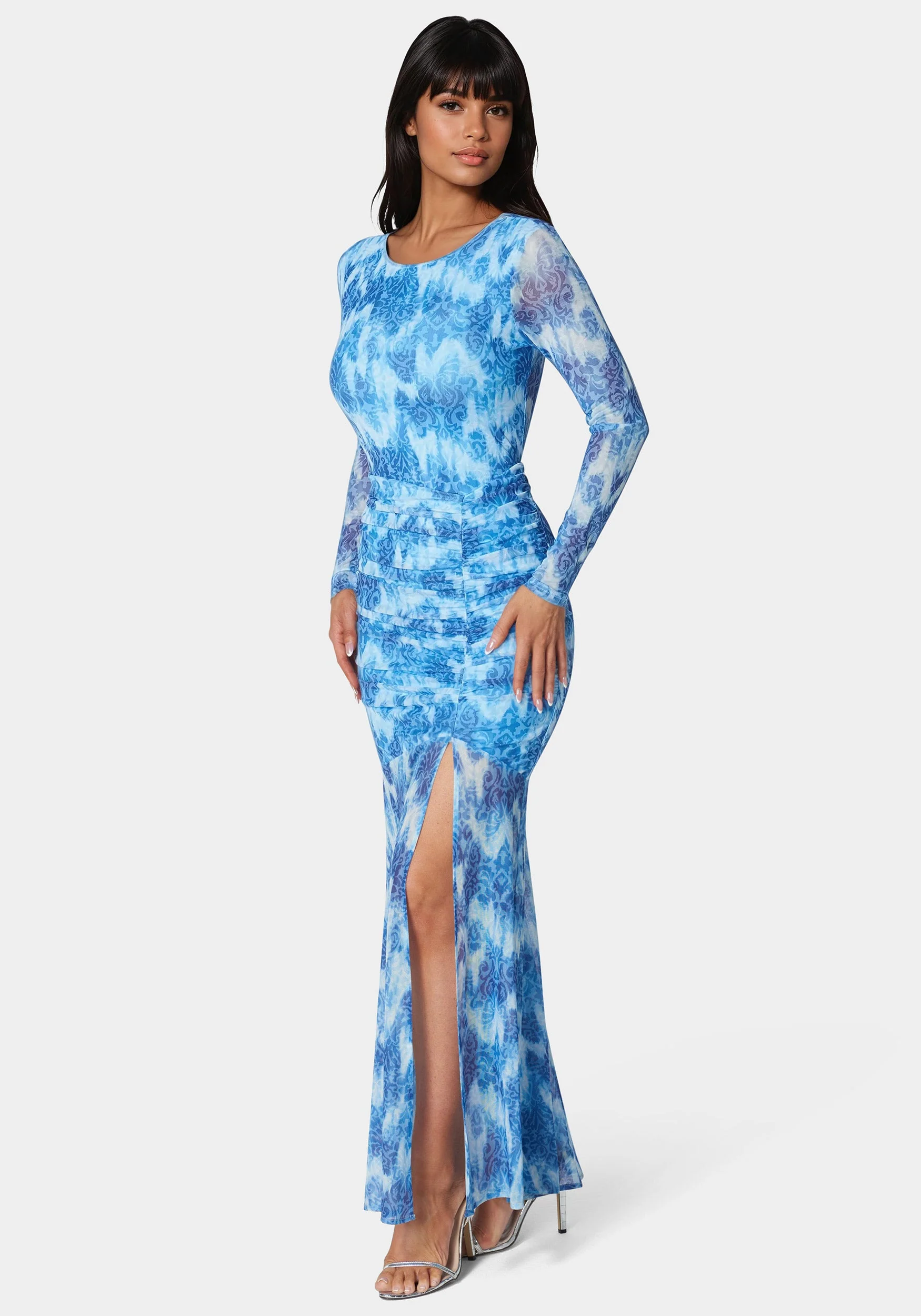 7112-ruched-longsleeve-printed-maxi-dress-2.webp Ruched Longsleeve Printed Maxi Dress