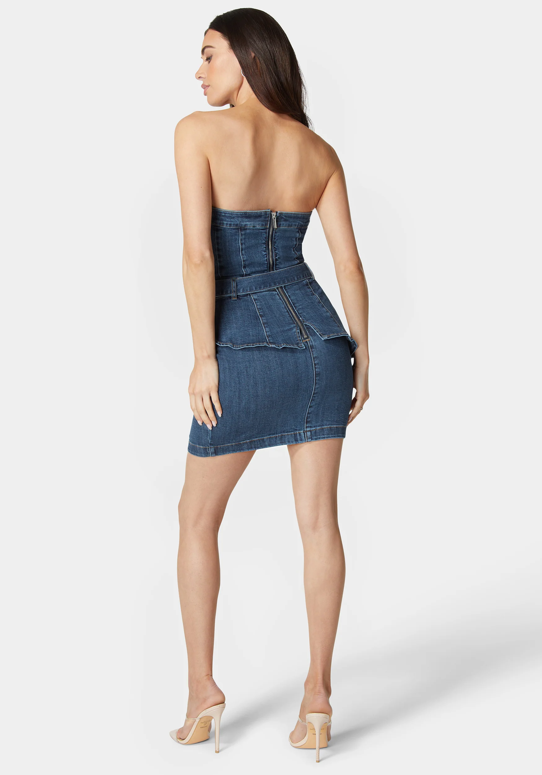 7270-belted-peplum-denim-dress-3.webp Belted Peplum Denim Dress