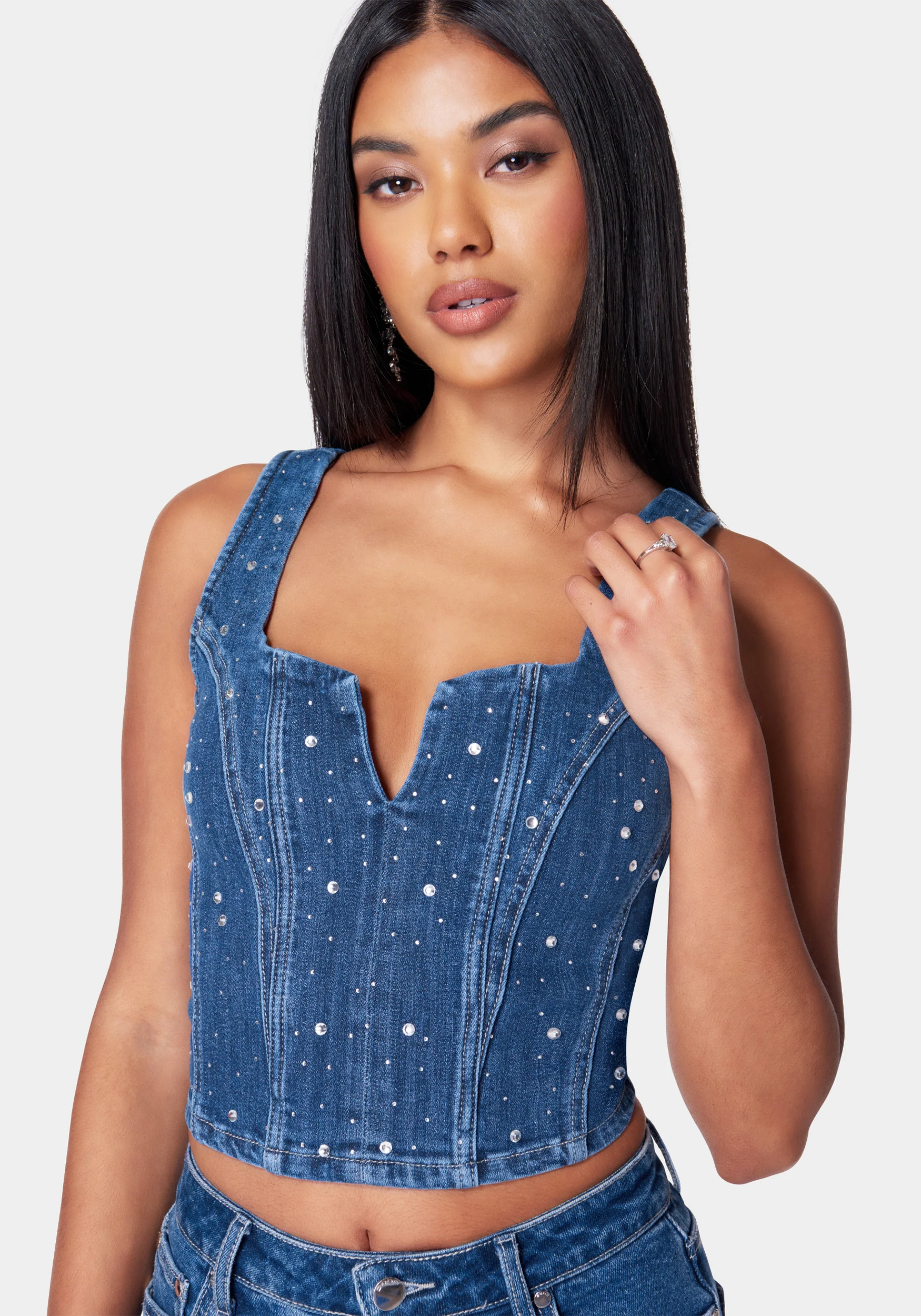 7832-rhinestone-detail-denim-bustier-4.webp Rhinestone Detail Denim Bustier
