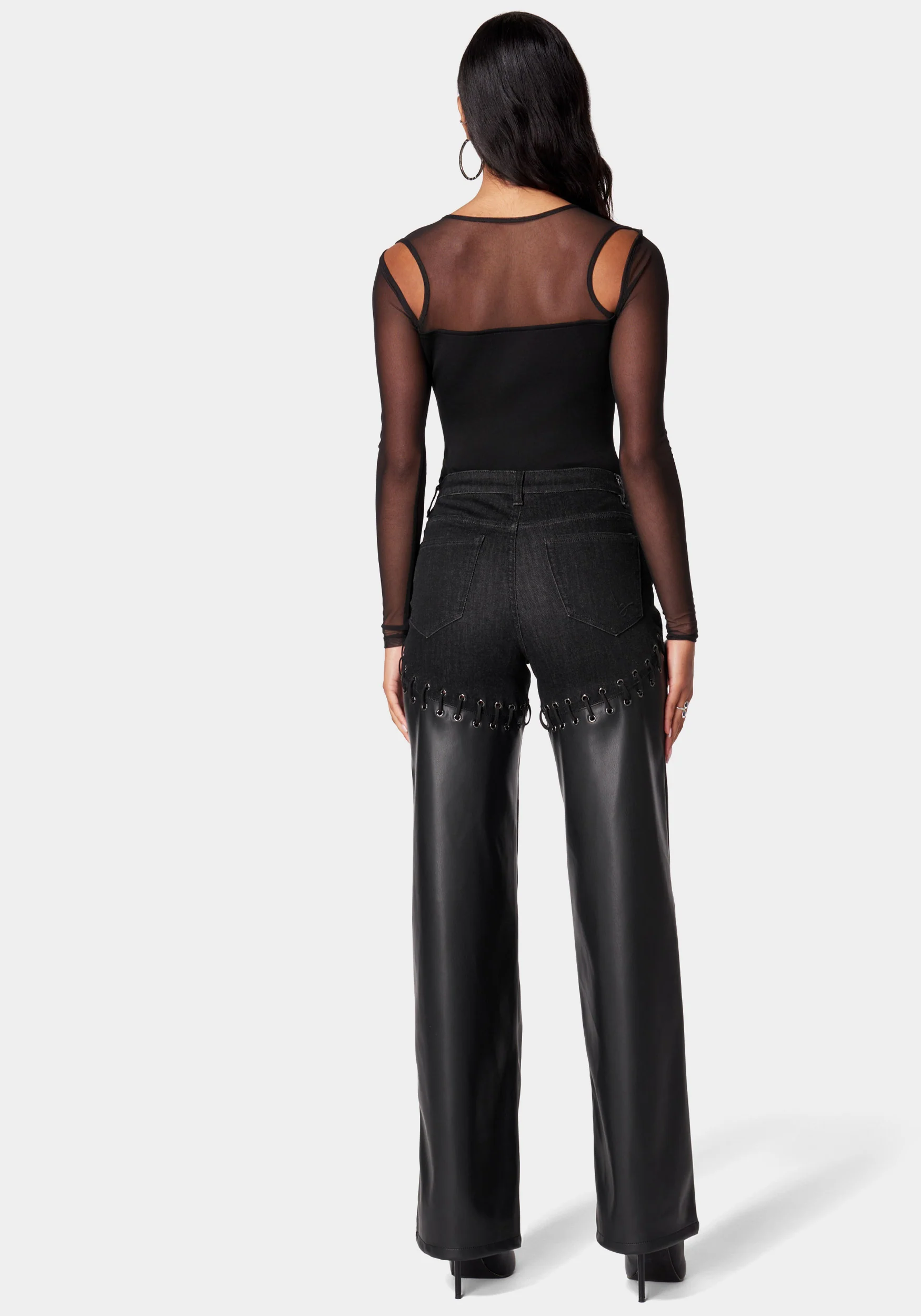 7888-high-waist-denim-combo-vegan-leather-wide-leg-pant-3.webp High Waist Denim Combo Vegan Leather Wide Leg Pant